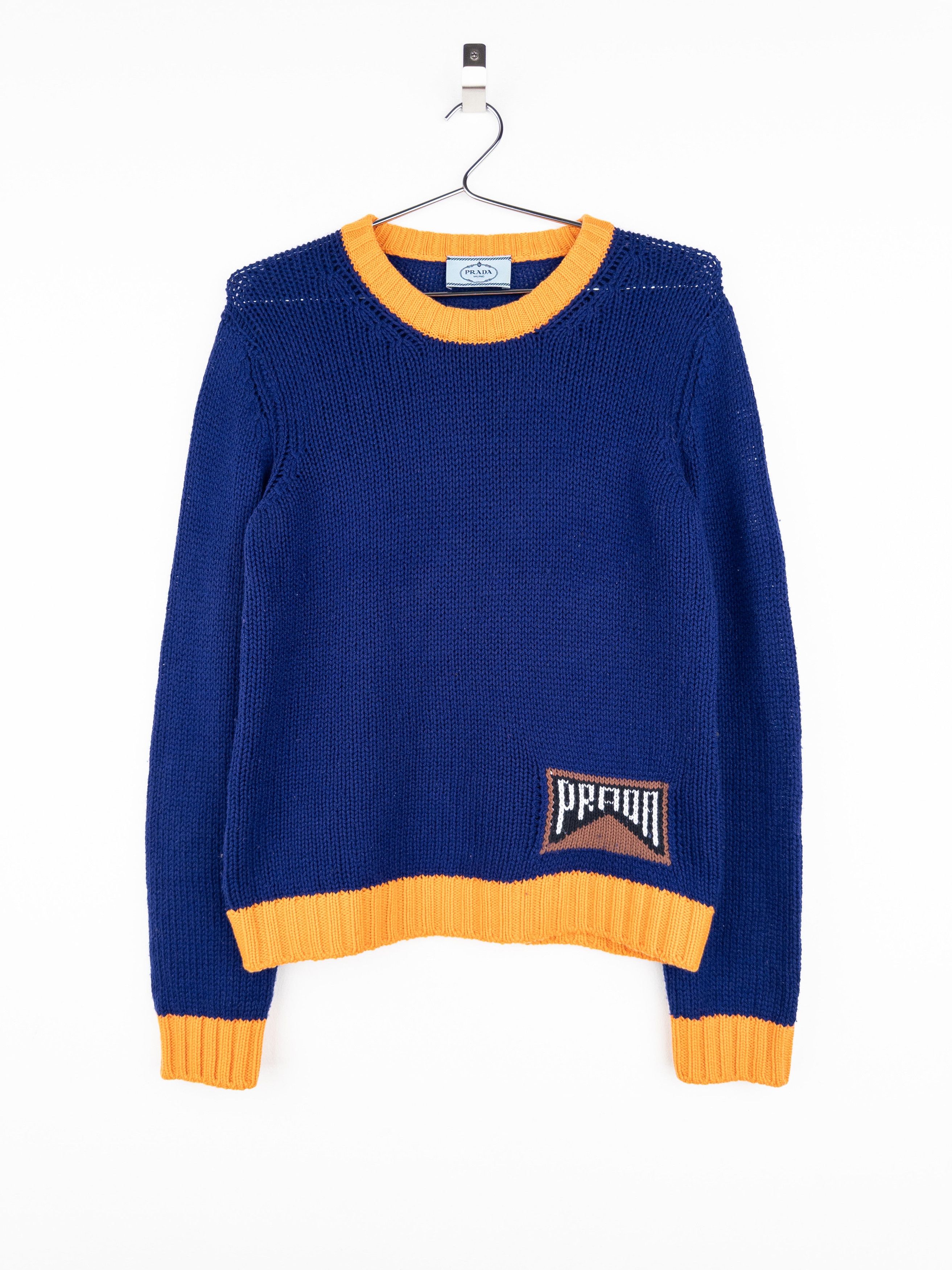 Prada AW18 Graphic Race Logo Knit Sweater Size M / US 6-8 / IT 42-44 - 1 Thumbnail