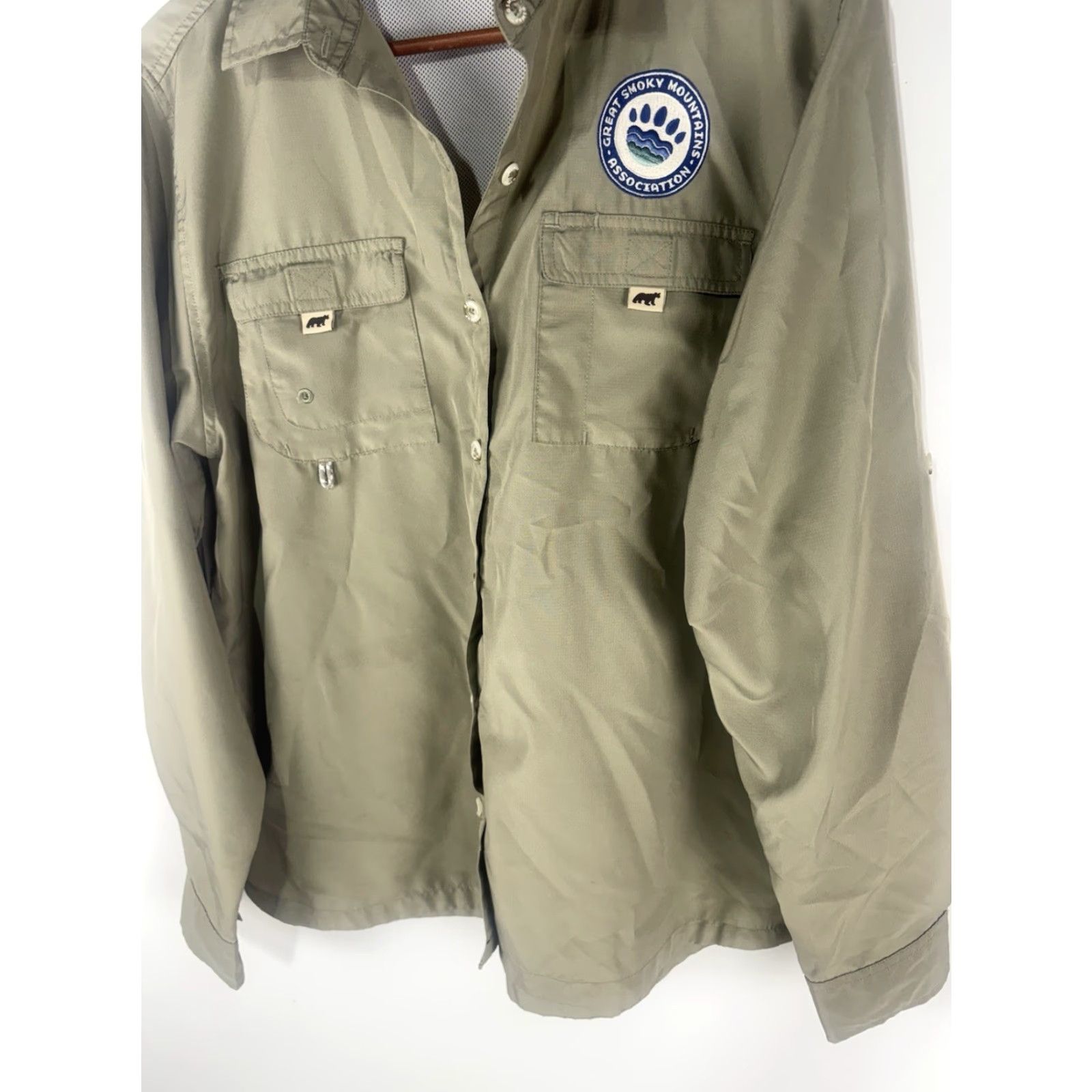 Greats Great Smoky Mtn Ass Beige Outdoors Fishing Button Up Men’s Size XL Vietnam Size US XL / EU 56 / 4 - 3 Thumbnail