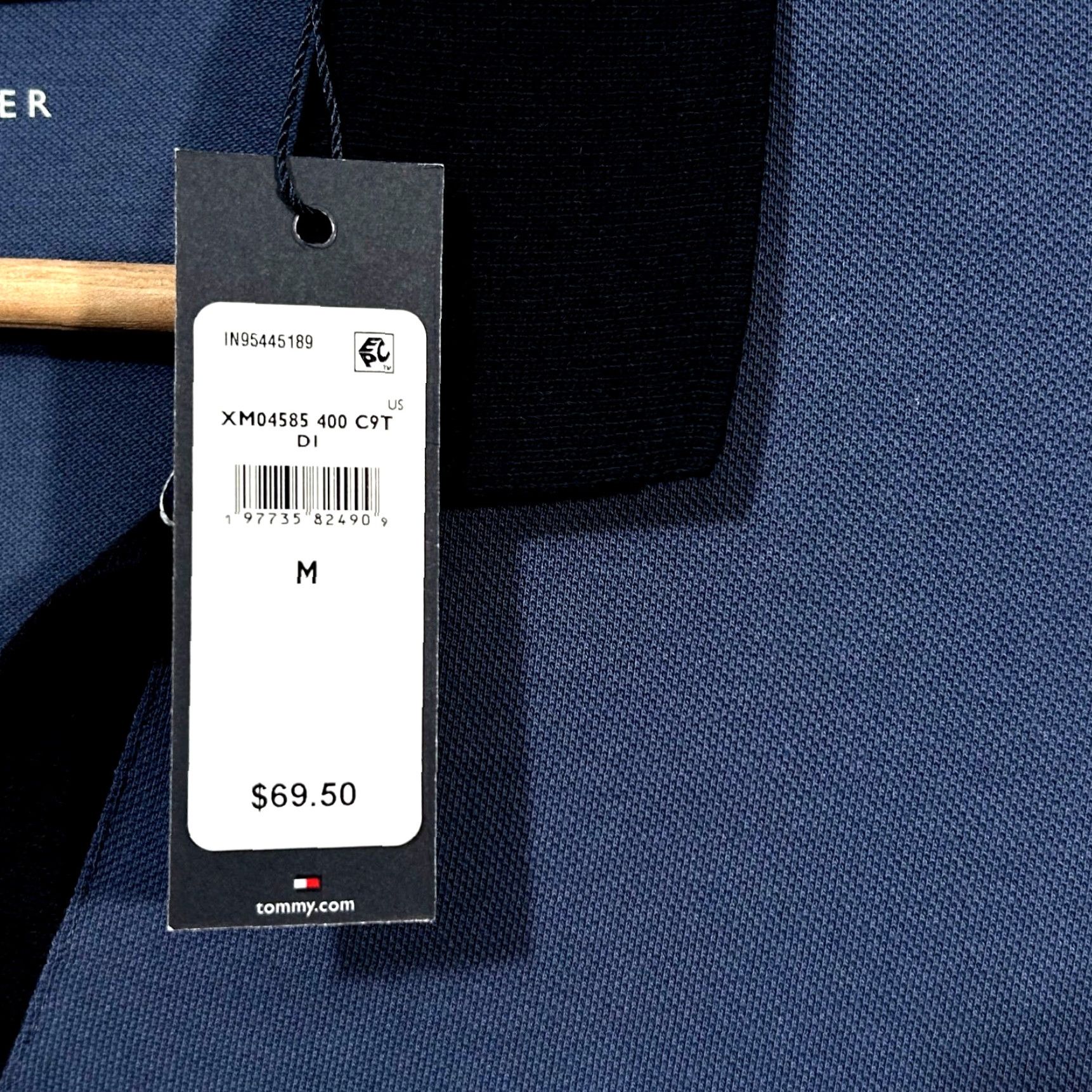 Tommy Hilfiger Tommy Hilfiger Men's Polo Shirt Indigo Blue Cotton Short Sleeve Johnny Collar M Shirt – 100% Cotton, Regular Fit, Logo, Chest 41 in, Casual Size US M / EU 48-50 / 2 - 5 Thumbnail