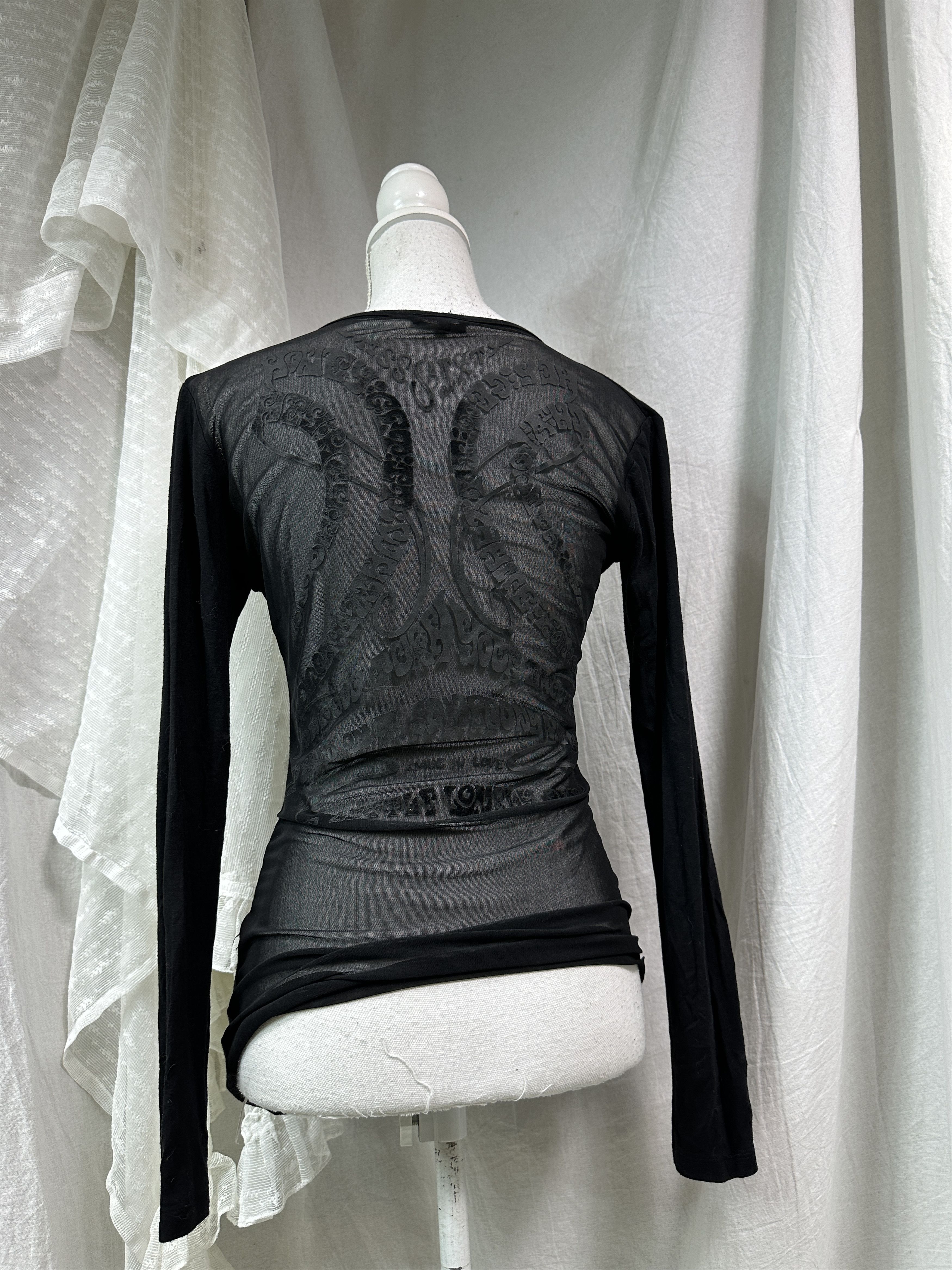 Vintage Mesh Back Sheer Miss Sixty Longsleeve 00s