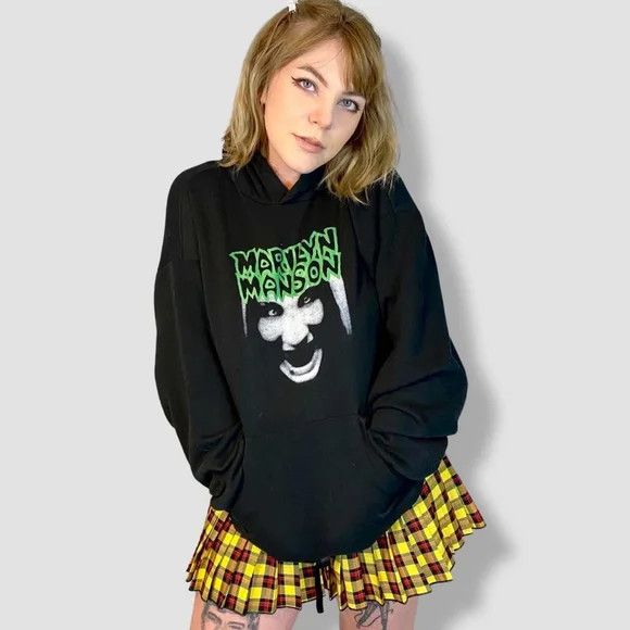 Band Tees × Marilyn Manson Marilyn Manson Smells Like Children Vintage GRAIL Hoodie Size US L / EU 52-54 / 3 - 2 Thumbnail
