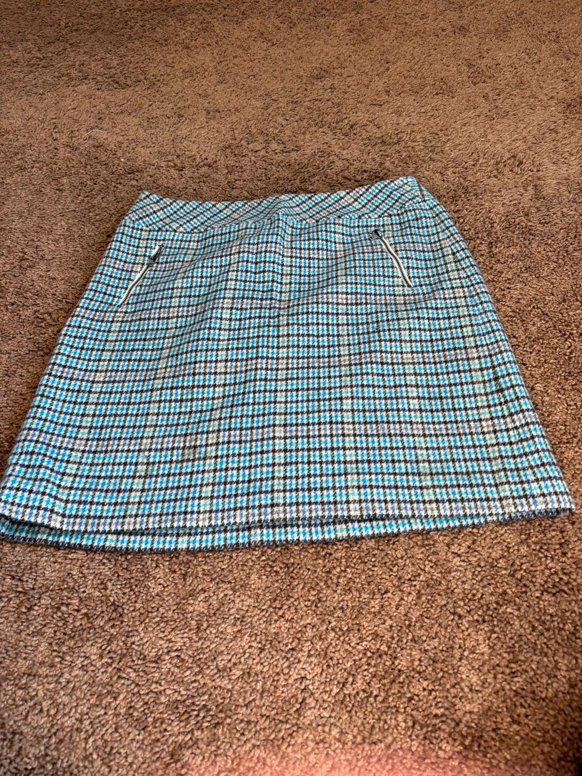 Talbots Talbots Skirt Women's Blue Black Wool Blend Plaid A-Line Size 30" / US 8 / IT 44 - 1 Thumbnail