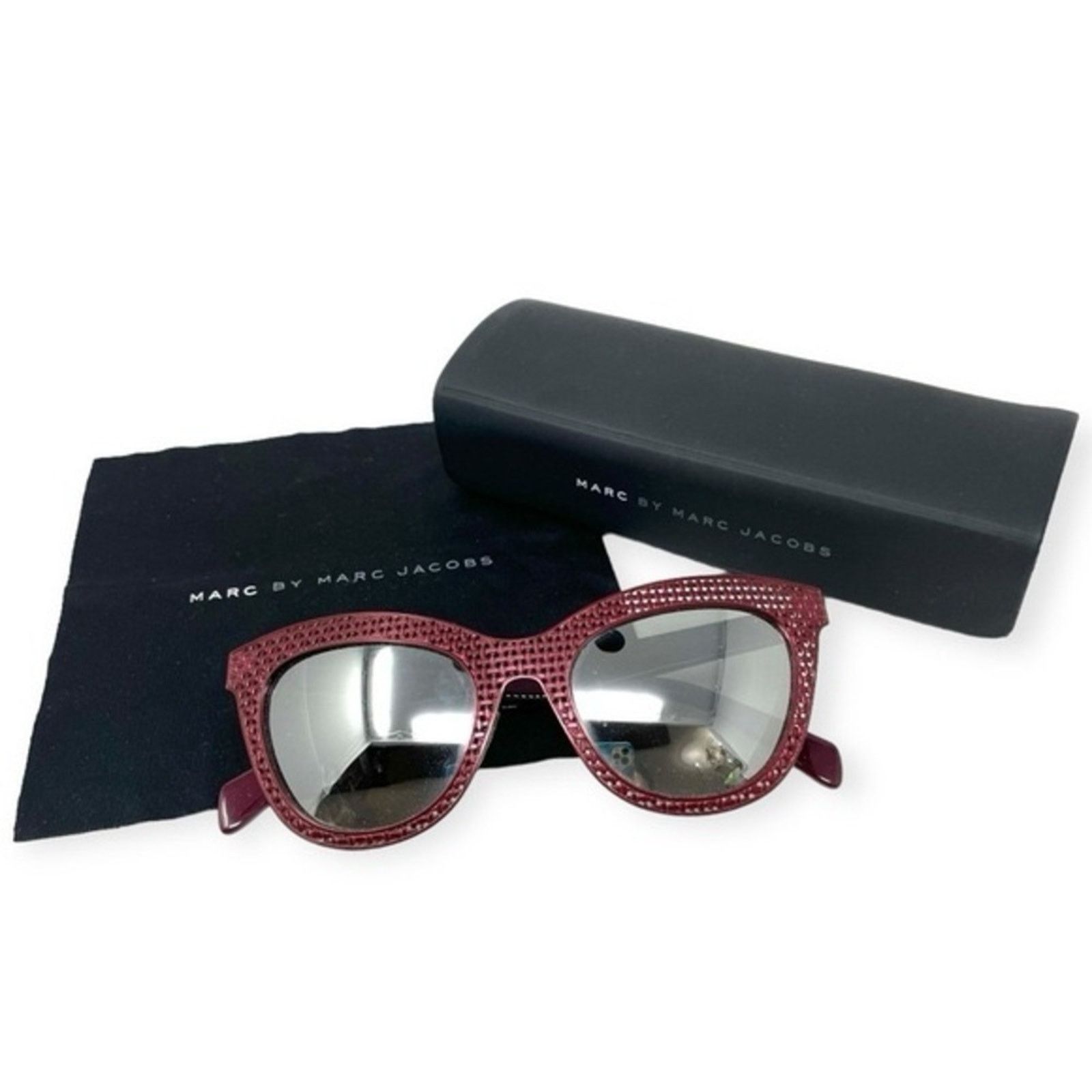 Marc Jacobs MARC JACOBS Red Woven Metal Mirror Lens $250 Sunglasses Size ONE SIZE - 3 Thumbnail