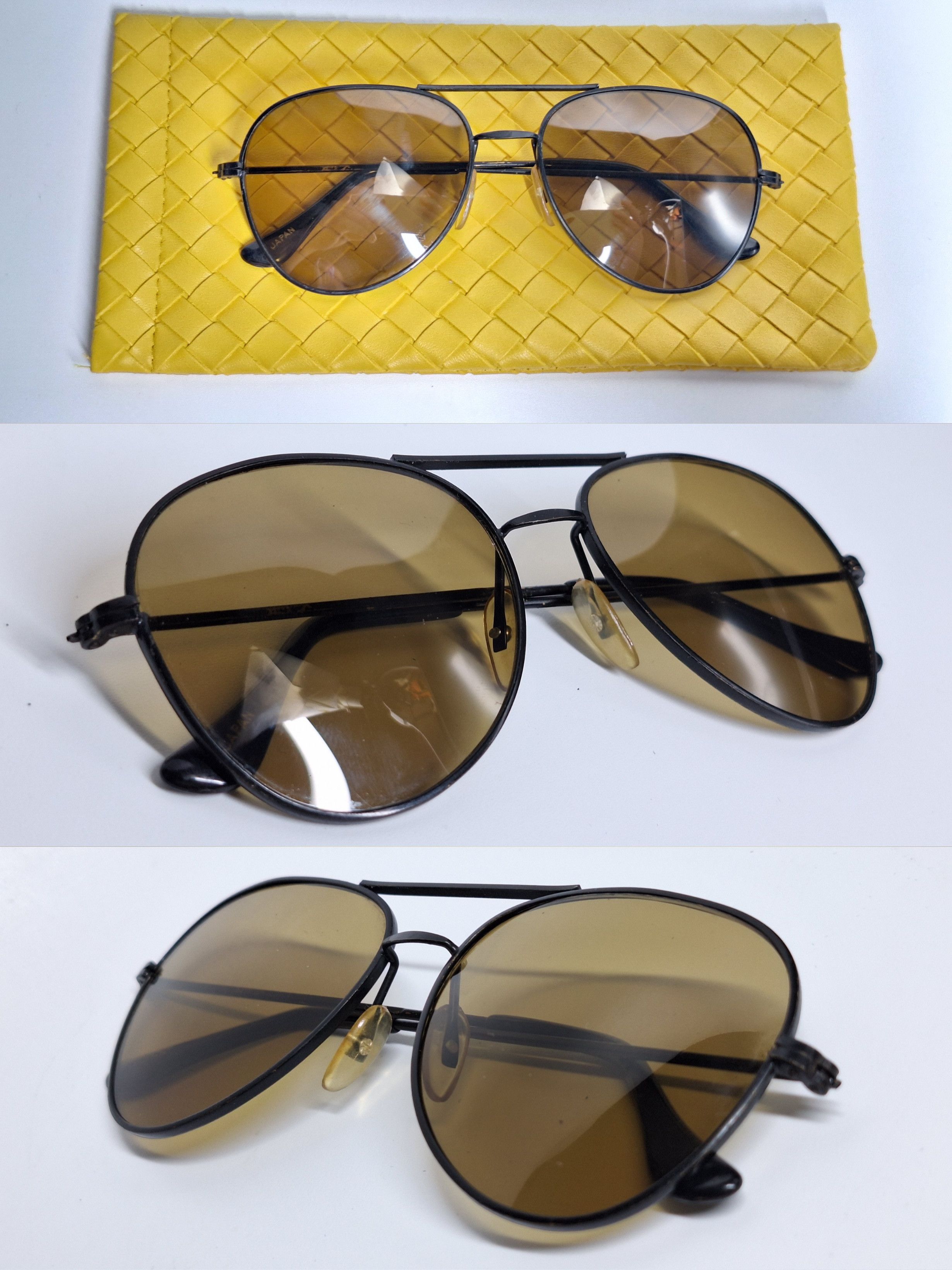 Other 90s Japan Vintage Black Aviator Double Bridge Sunglasses Size ONE SIZE - 3 Thumbnail