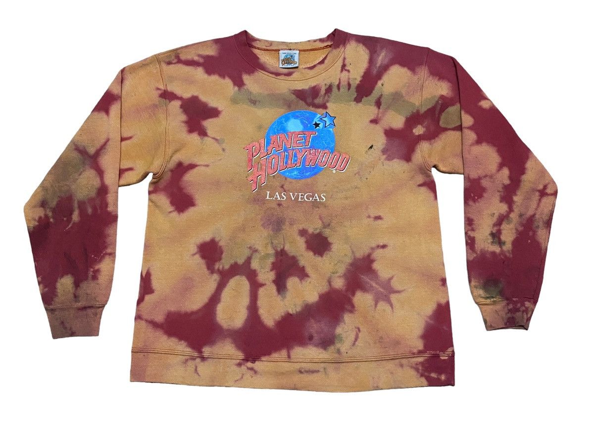 Planet Hollywood × Vintage Vintage Planet Hollywood Tie Dye Sweatshirt 1990s Size US L / EU 52-54 / 3 - 1 Thumbnail