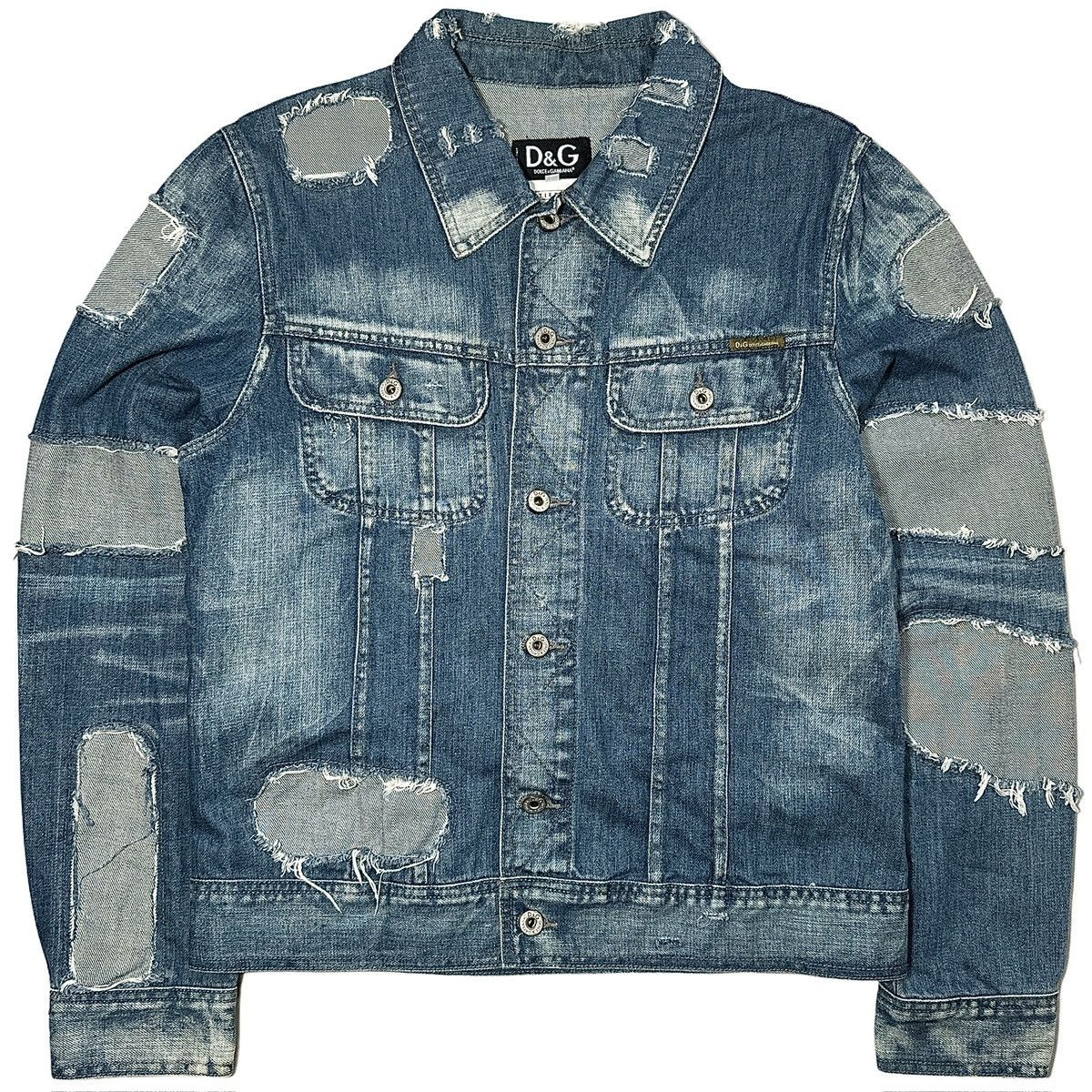 Dolce & Gabbana D&G AW2004 Reconstructed Denim Jacket Size US M / EU 48-50 / 2 - 1 Thumbnail