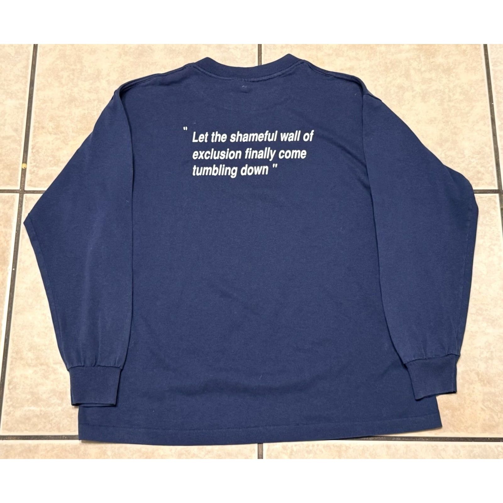 TEE JAYS VINTAGE Tee Jays ADA Longsleeve Shirt Large BLUE Lady Liberty Graphic Print 90s 1990s USA Disability Patriotic Mens Size US L / EU 52-54 / 3 - 2 Thumbnail