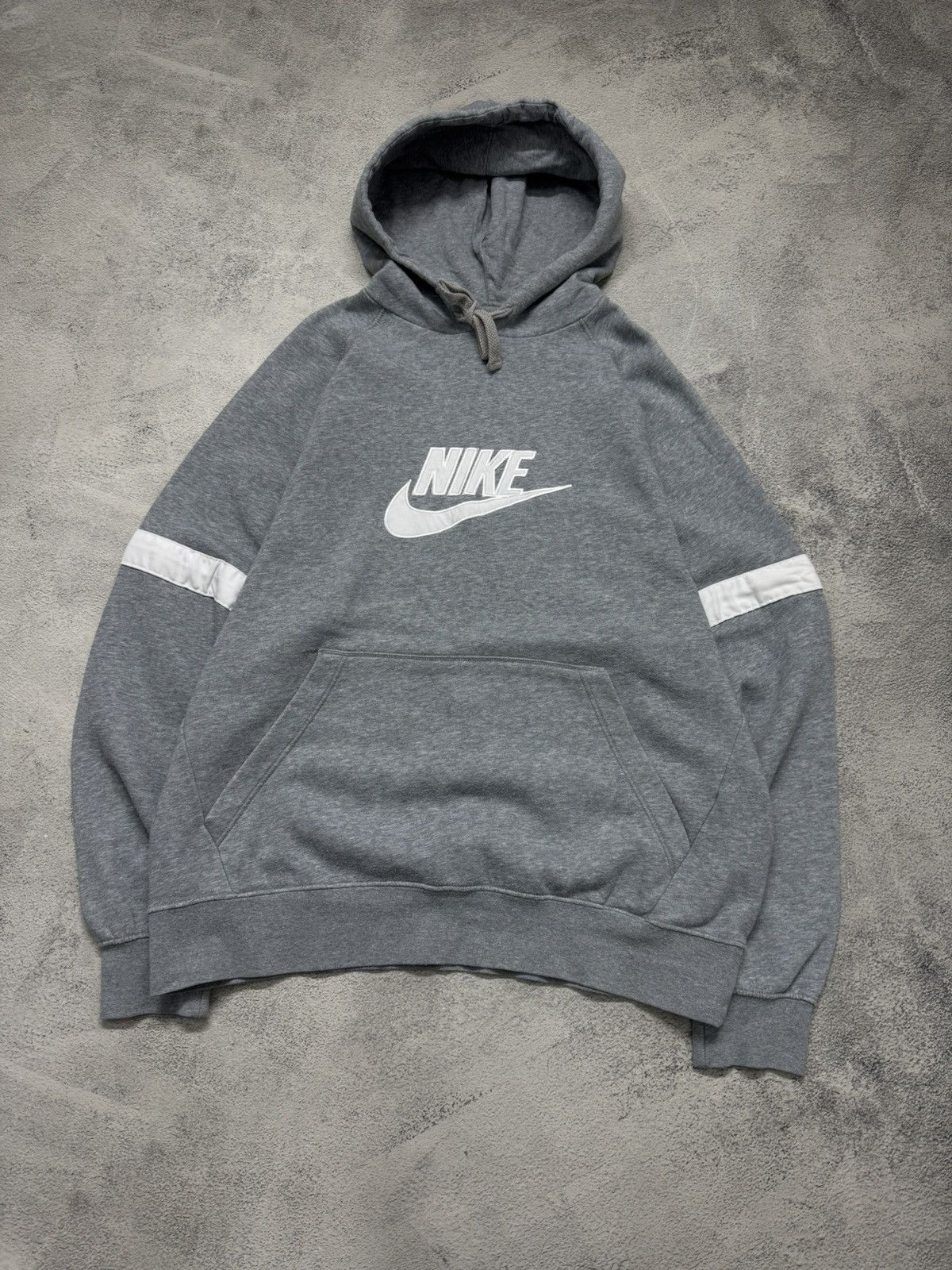 Nike Vintage Y2K Nike Big Swoosh Hoodie 00’s Size US XL / EU 56 / 4 - 4 Thumbnail