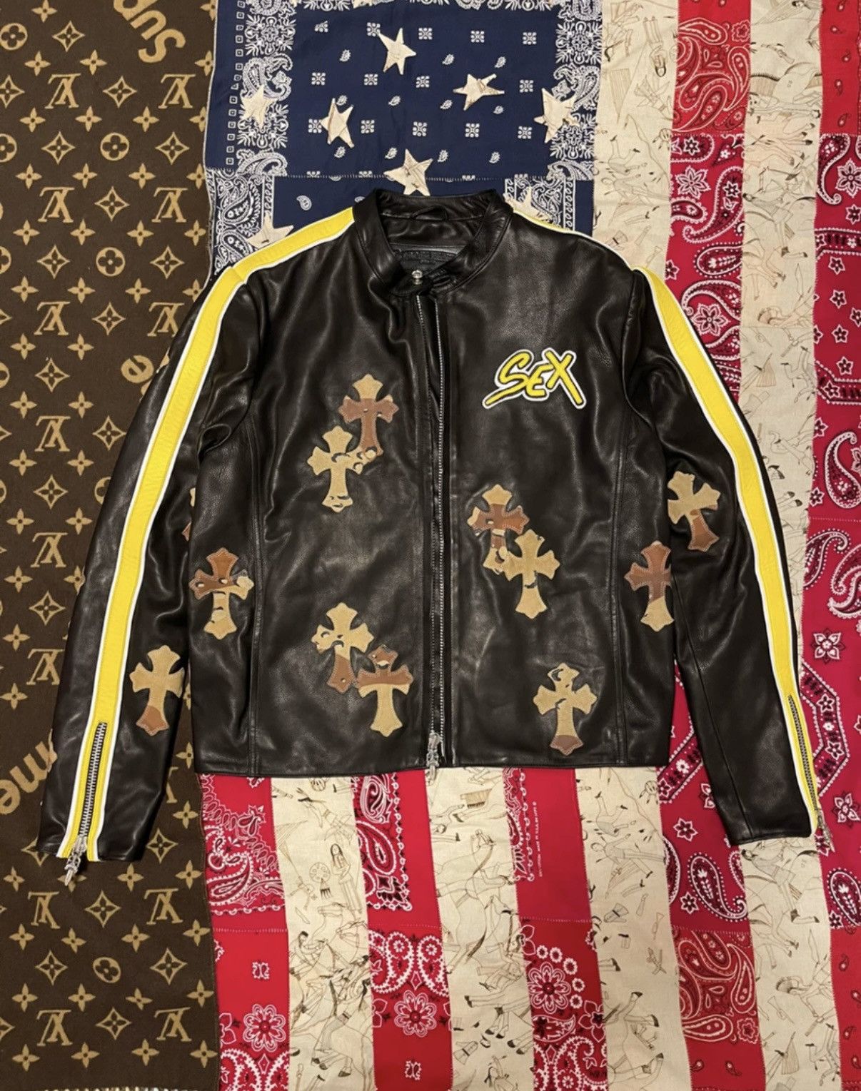 Chrome hearts rider leather jeacket
