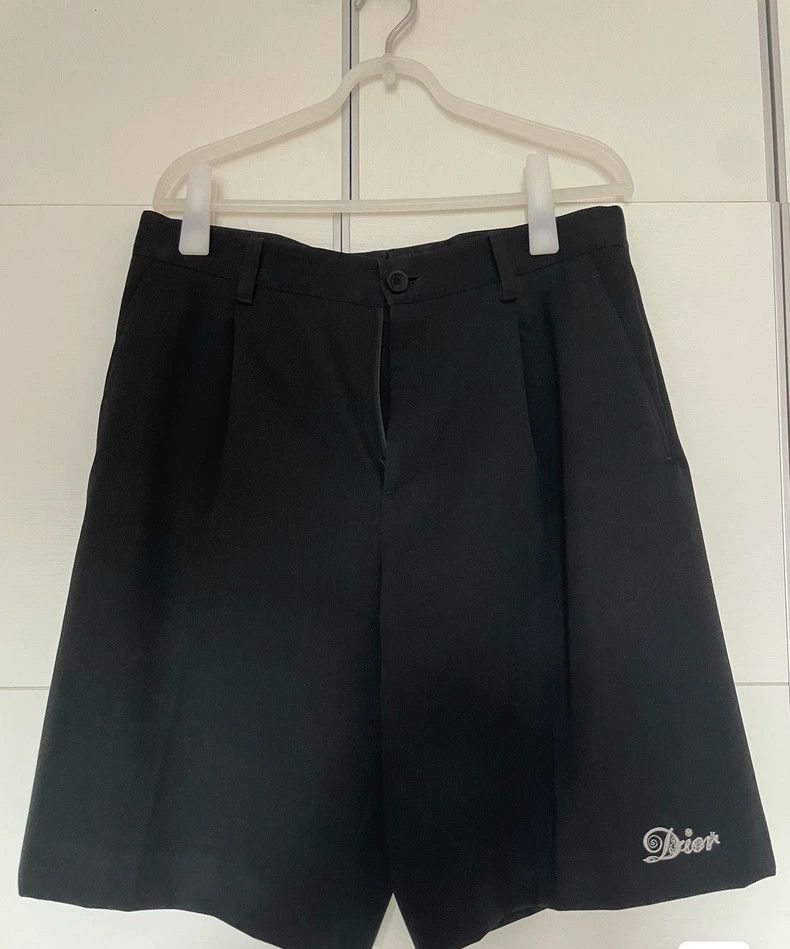 Dior Dior Homme Black Embroidered Logo Shorts Size US 34 / EU 50 - 1 Thumbnail