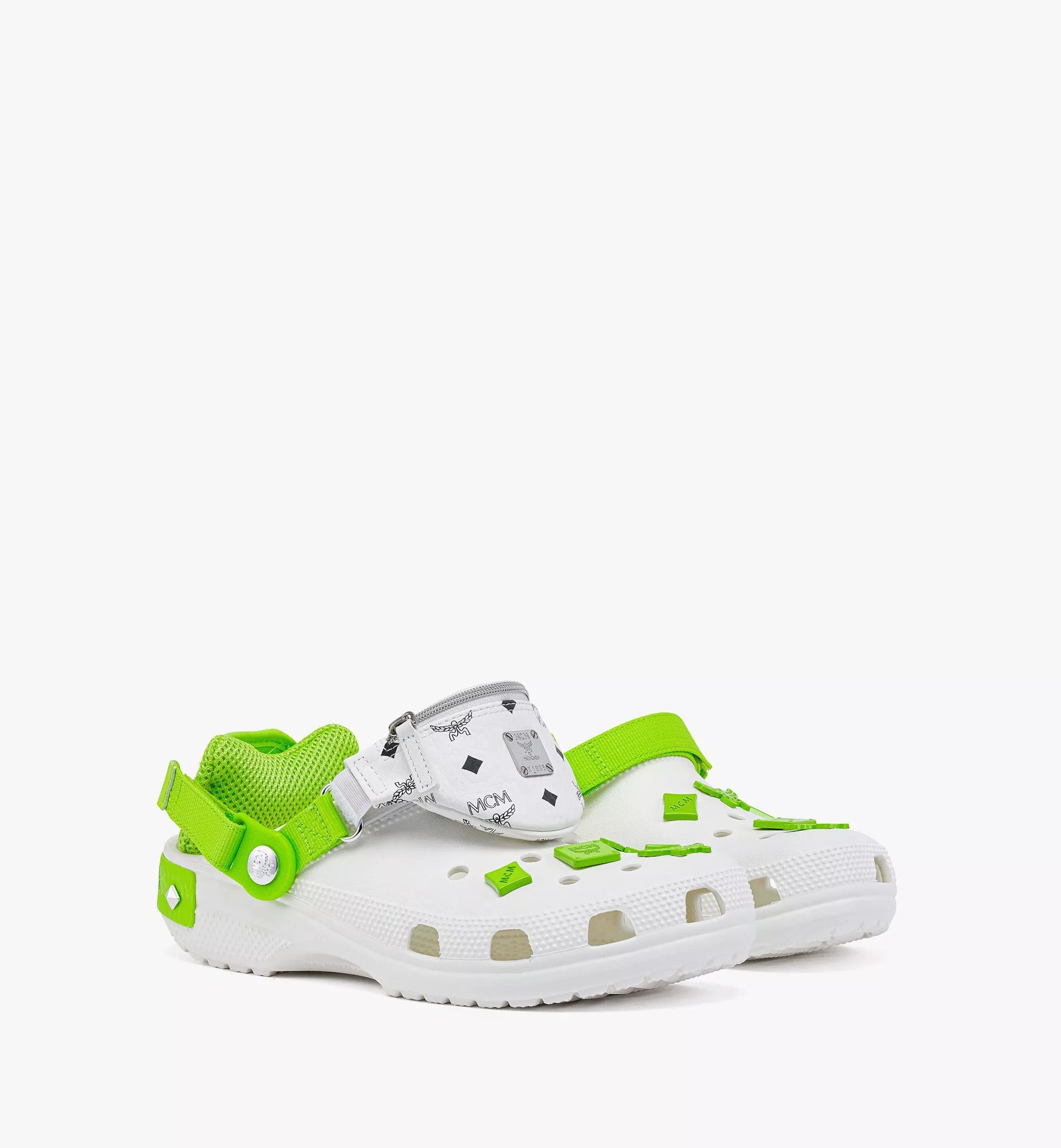 Crocs × MCM o1mt1gz0525 Crocs Sandals in White/Green Size US 6.5 / IT 36.5 - 1 Thumbnail
