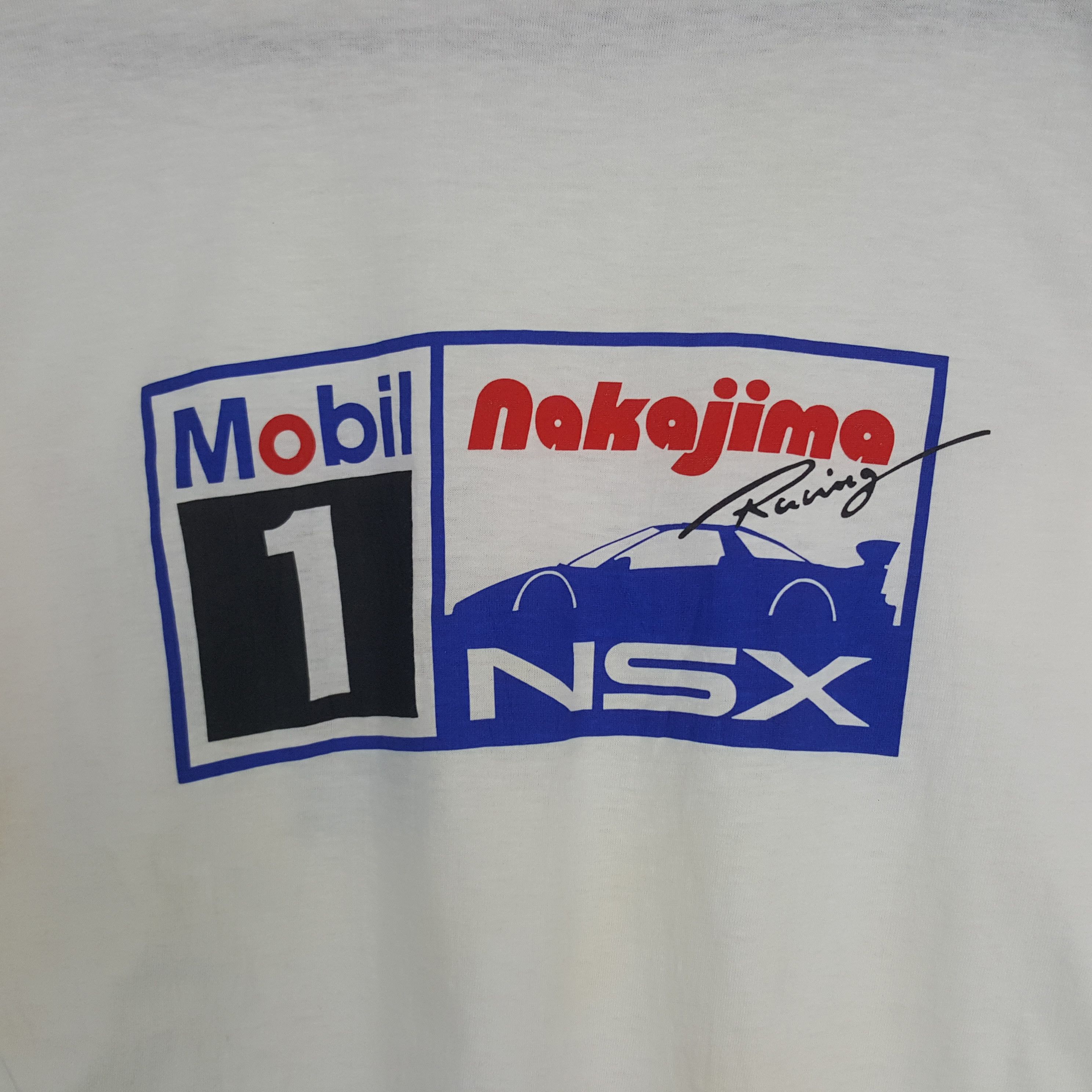 Japanese Brand × Vintage Vintage Mobil 1 Nakajima Racing NSX Tshirt Size US M / EU 48-50 / 2 - 2 Thumbnail