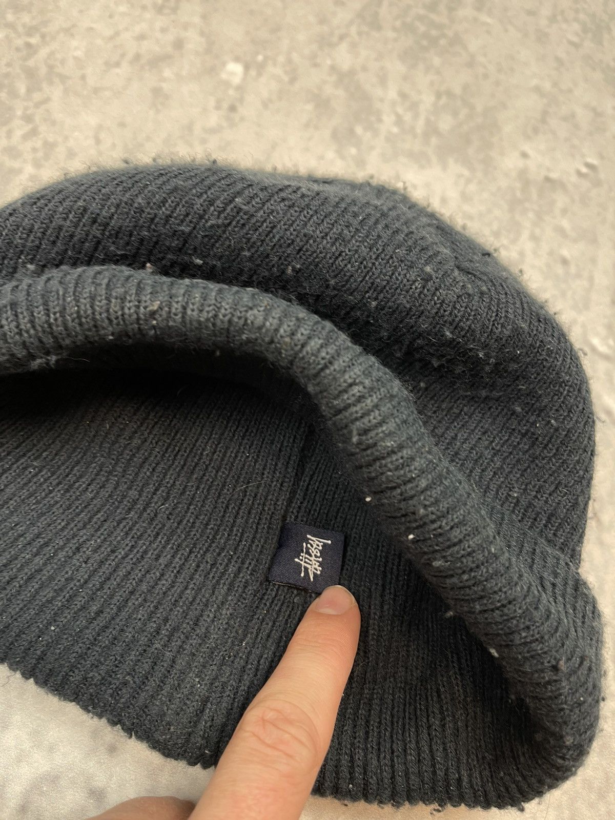Stussy × Vintage Stussy blue beanie 00s vintage hat streetwear Size ONE SIZE - 4 Thumbnail