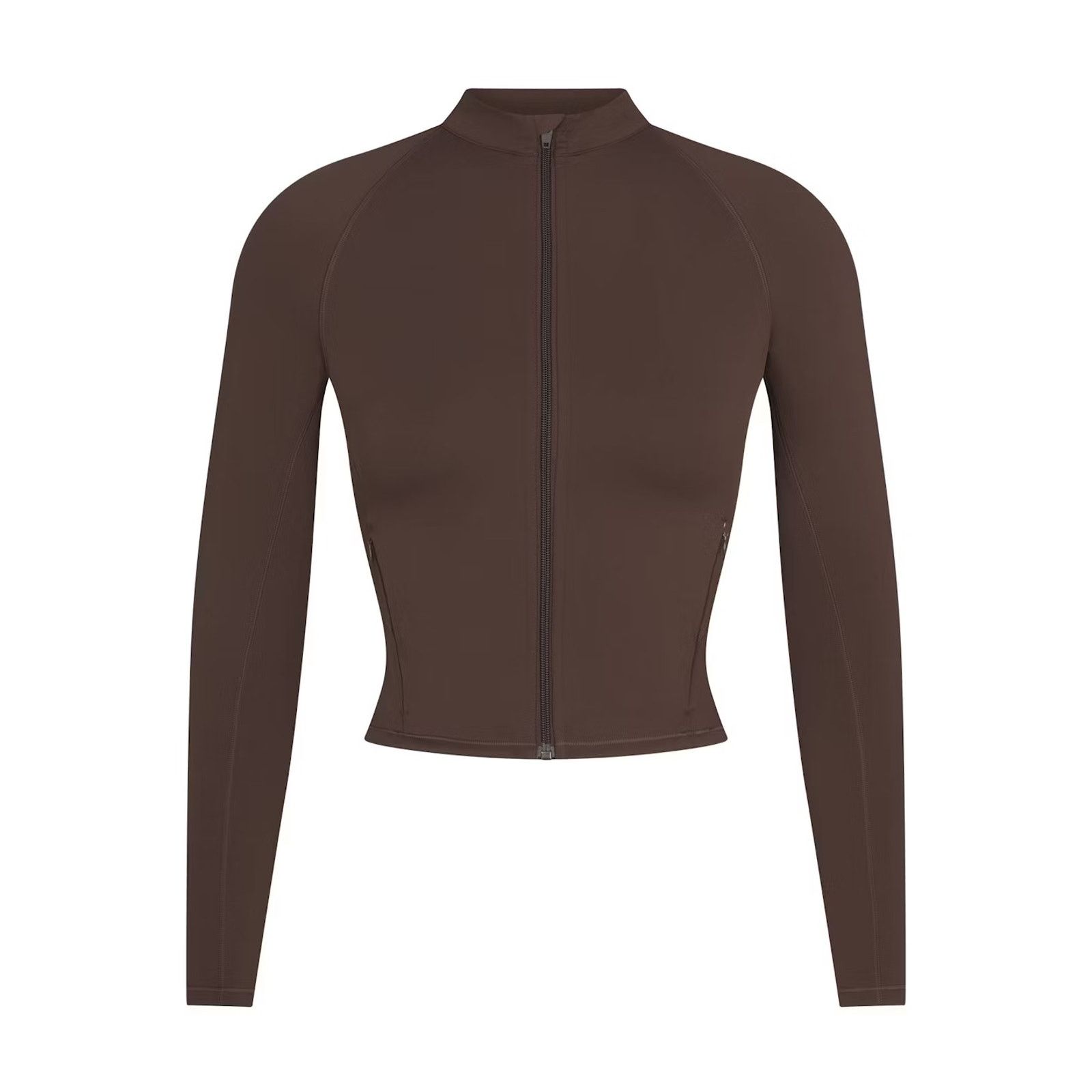 Nike X SKIMS Matte Mock Neck Full Zip Jacket Sepia Women XS