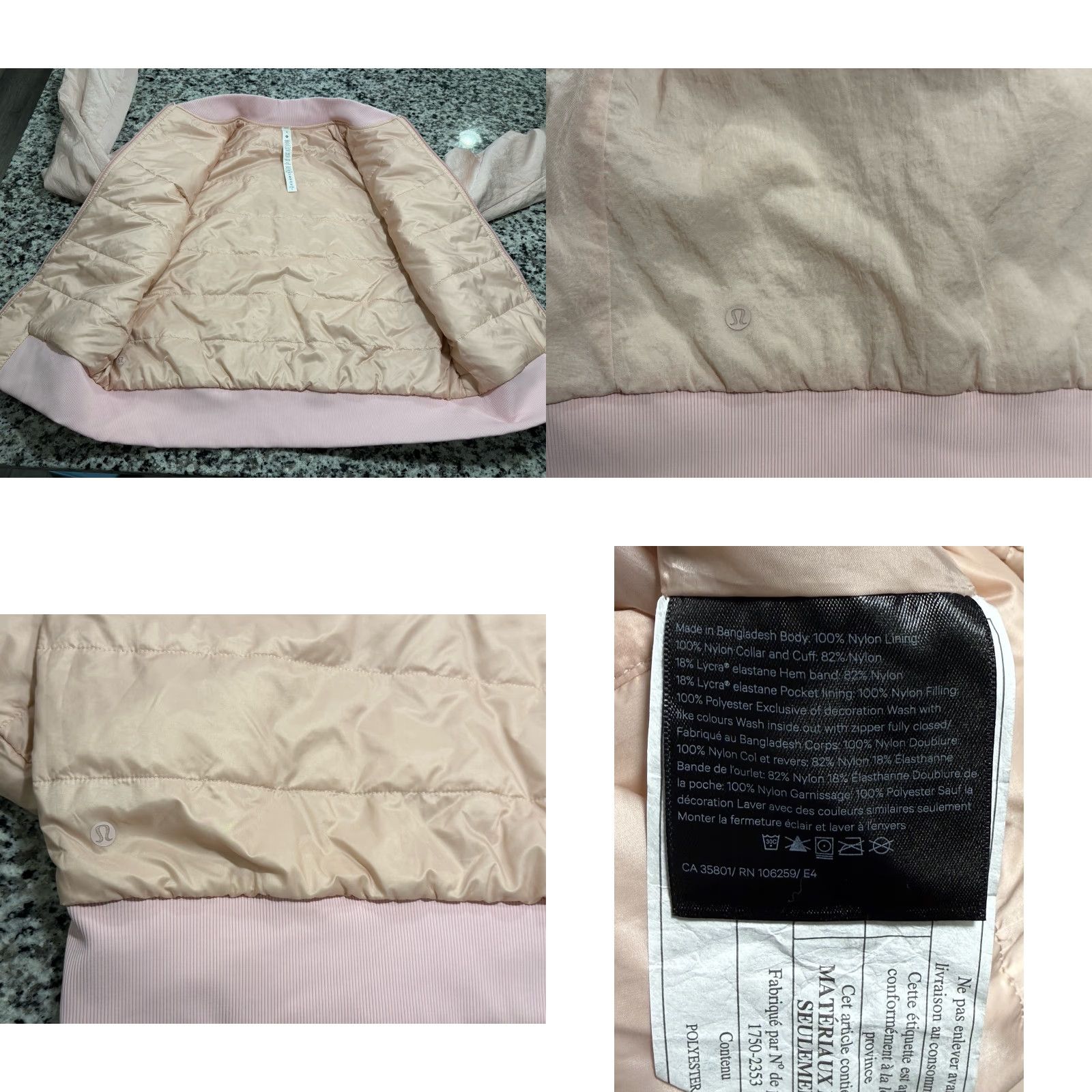 Lululemon Lululemon Non-Stop Bomber Reversible Jacket Misty Pink Quilted Sz 8 Size M / US 6-8 / IT 42-44 - 8 Thumbnail