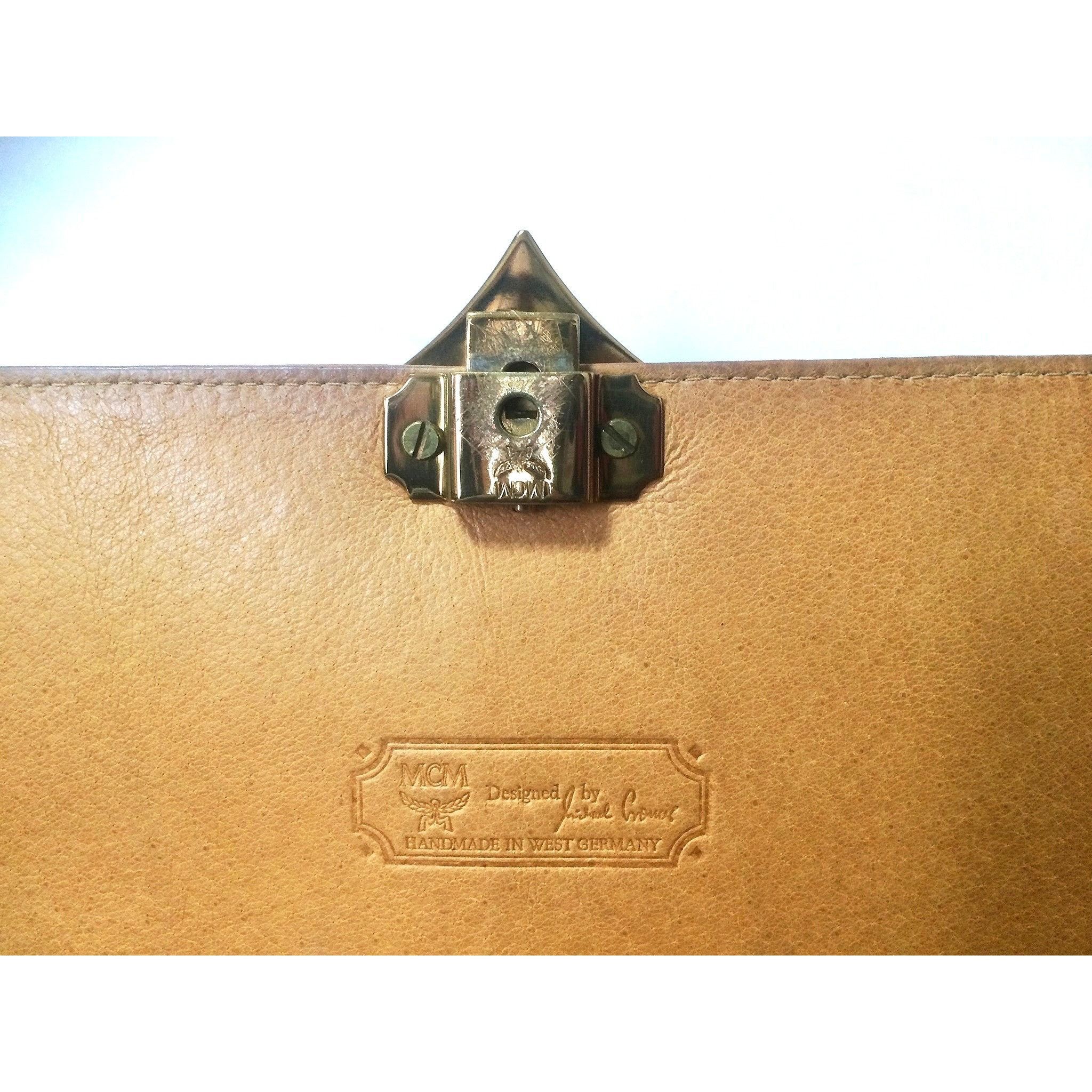 MCM Vintage MCM brown monogram shoulder bag with leather straps Size ONE SIZE - 6 Thumbnail
