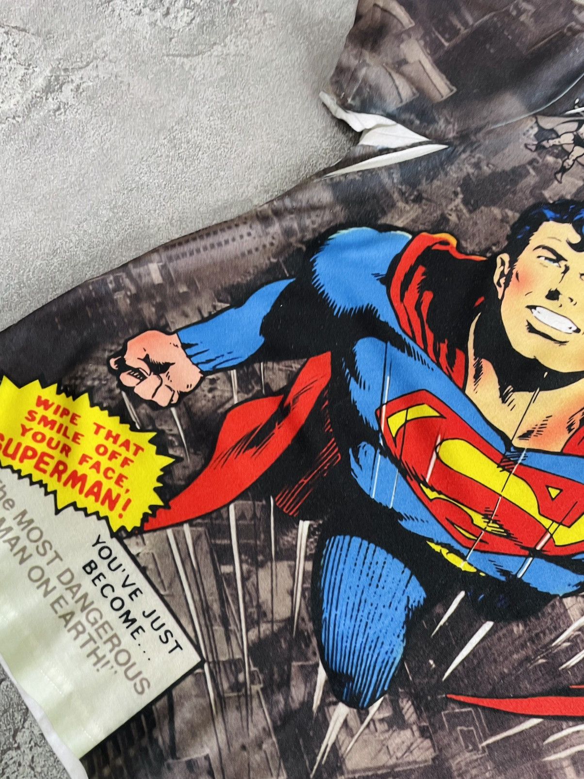 Marvel Comics Vintage Super Man Action DC Comics Over Print Men’s Shirt Size US XL / EU 56 / 4 - 9 Thumbnail