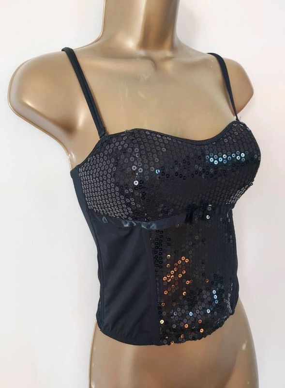Vintage Closer vintage corset top sequined 32C Size XS / US 0-2 / IT 36-38 - 3 Thumbnail