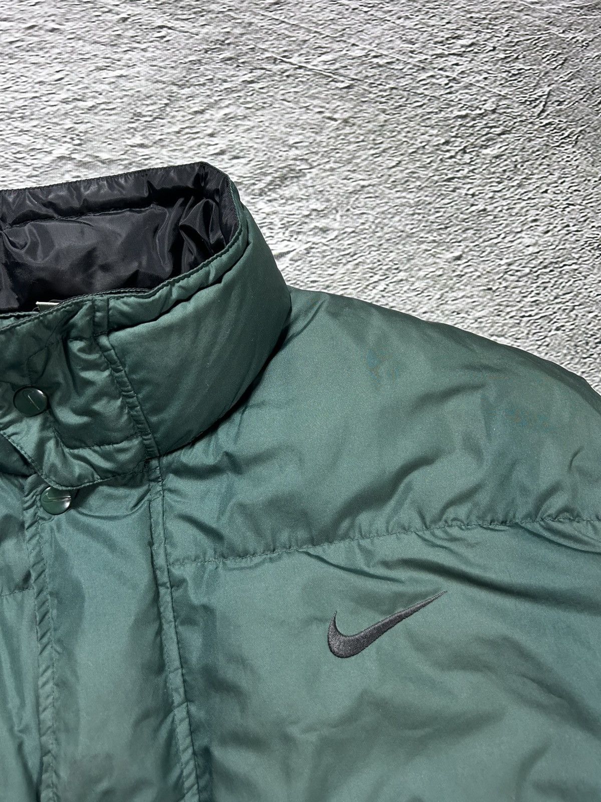 Nike × Vintage Nike puffer jacket green vintage big swoosh Y2K Size US XL / EU 56 / 4 - 2 Thumbnail