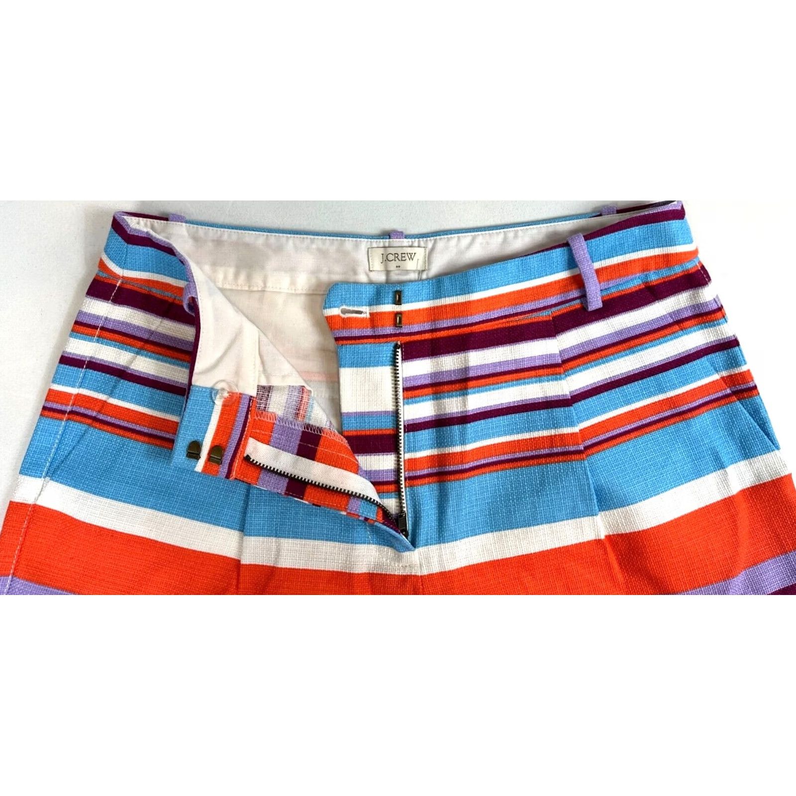 J.Crew NWT J.CREW Multicolor Striped Midrise Shorts XS-XL Womens Shorts Sz 2 City Classic Chino Size 40" / US 18 - 4 Thumbnail