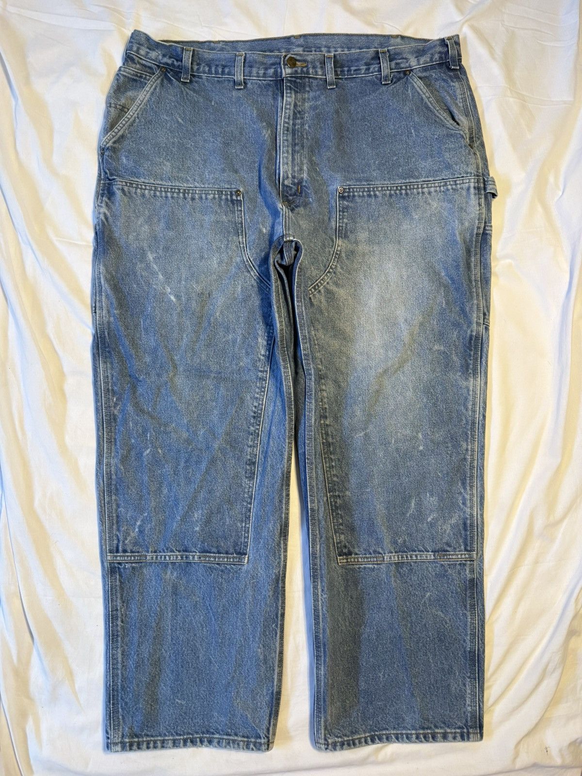 Carhartt Vintage 90s Carhartt Denim Double Knee Jeans Size US 44 / EU 60 - 1 Thumbnail