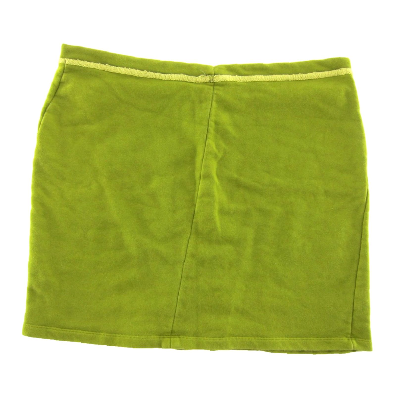 Vintage REI Green Cotton Jersey Pull On Cinch Waist Straight Pencil Skirt Women Large Size L / US 10 / IT 46 - 2 Thumbnail