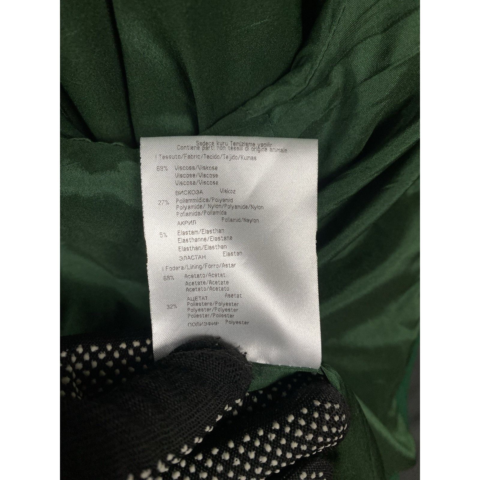 Versace Versace Women's Green Assymetrical Moto Biker Jacket Size US Size XL / US 12-14 / IT 48-50 - 11 Thumbnail