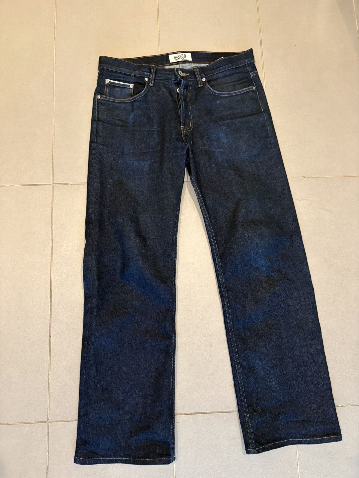 Naked & Famous Naked & Famous Nightshade Strong Guy Selvedge Size US 32 / EU 48 - 3 Thumbnail