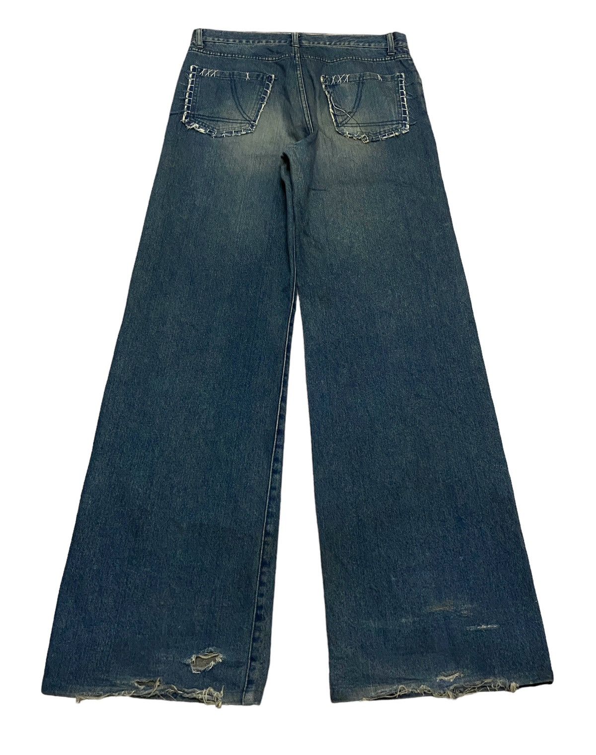 Comme Ca Ism Rare Design Vintage Comme Ca Ism Patchwork Baggy Jeans 1990s Size US 33 - 2 Thumbnail