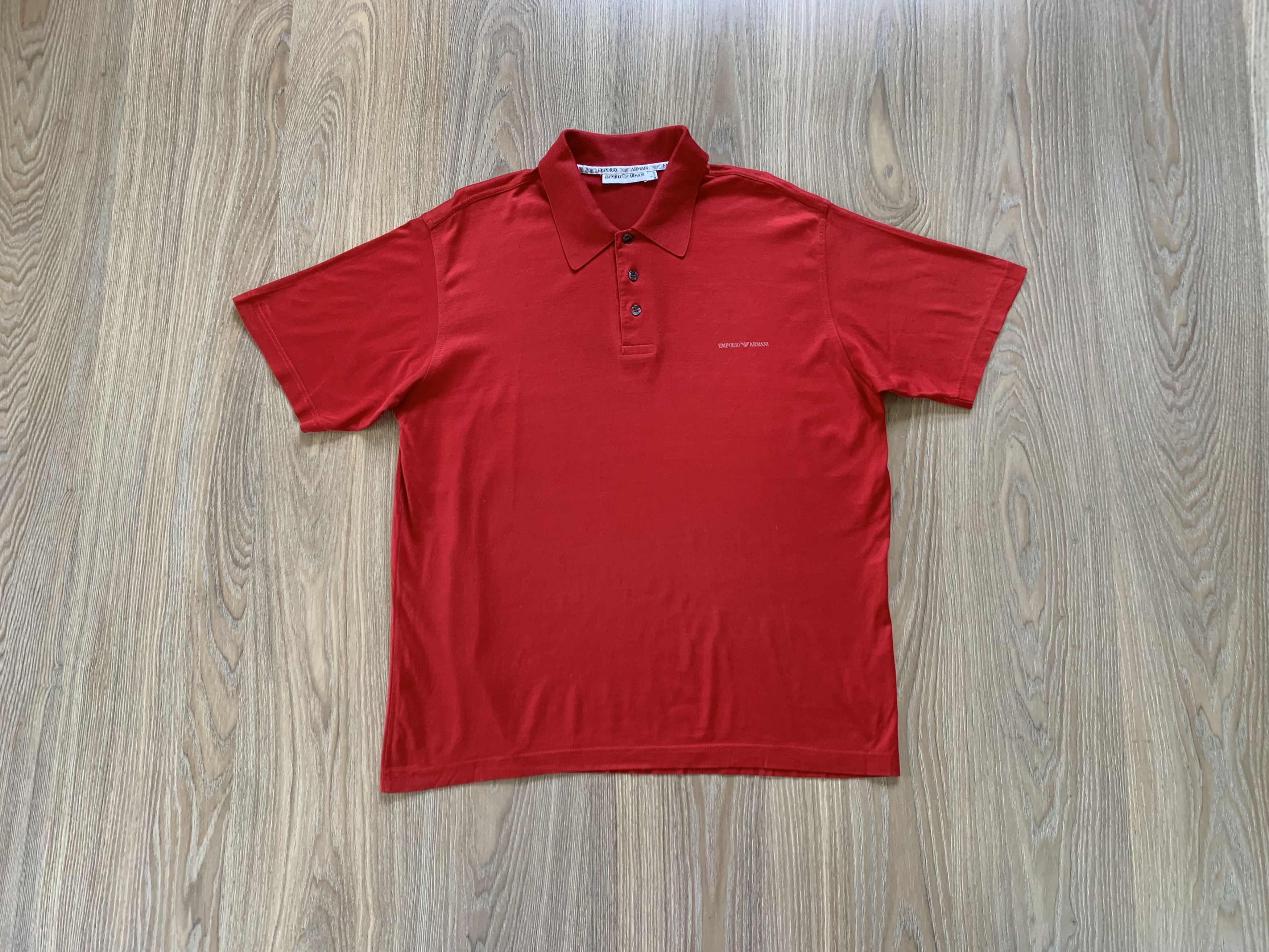 Emporio Armani Archive Washed Embroidery Polo Shirt | Grailed