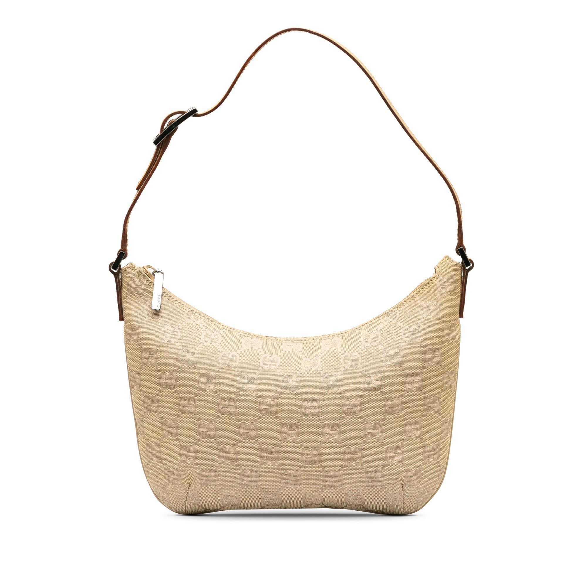 image of Gucci GG Canvas Hobo Bag in Brown, Women's