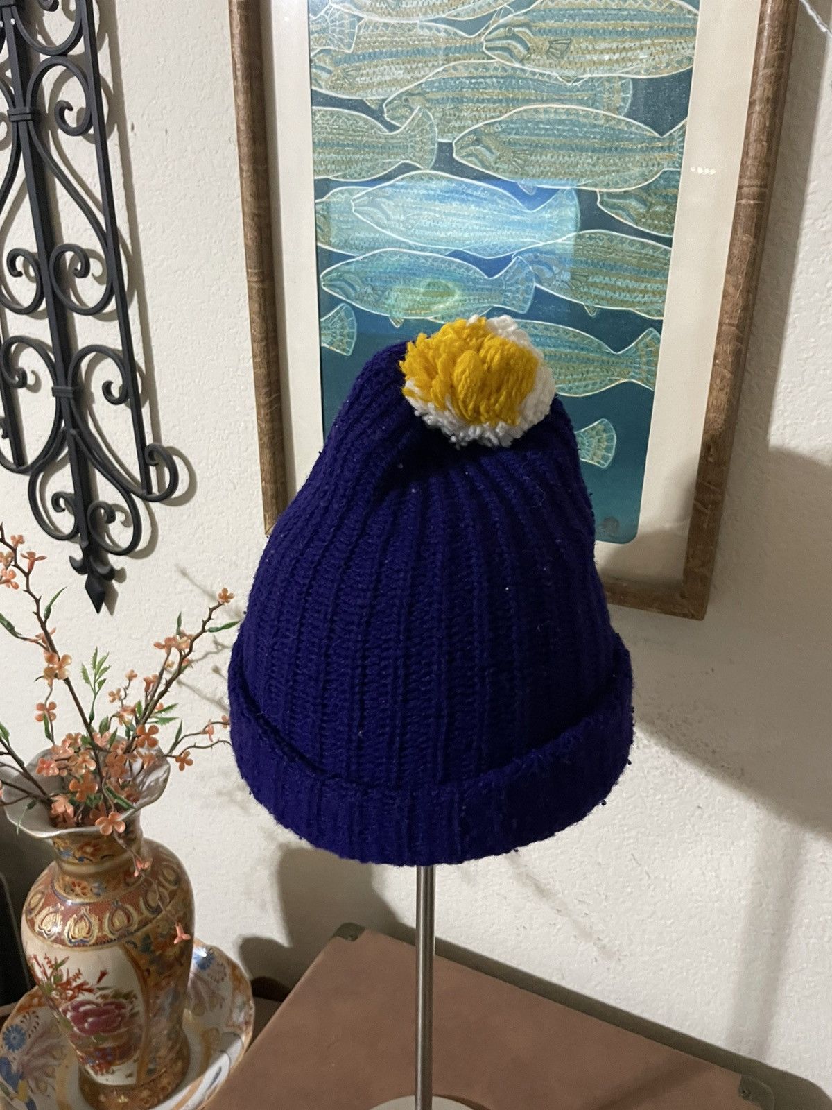 NFL × Vintage Minnesota Vikings Beanie w/ Pom Pom Size ONE SIZE - 4 Thumbnail