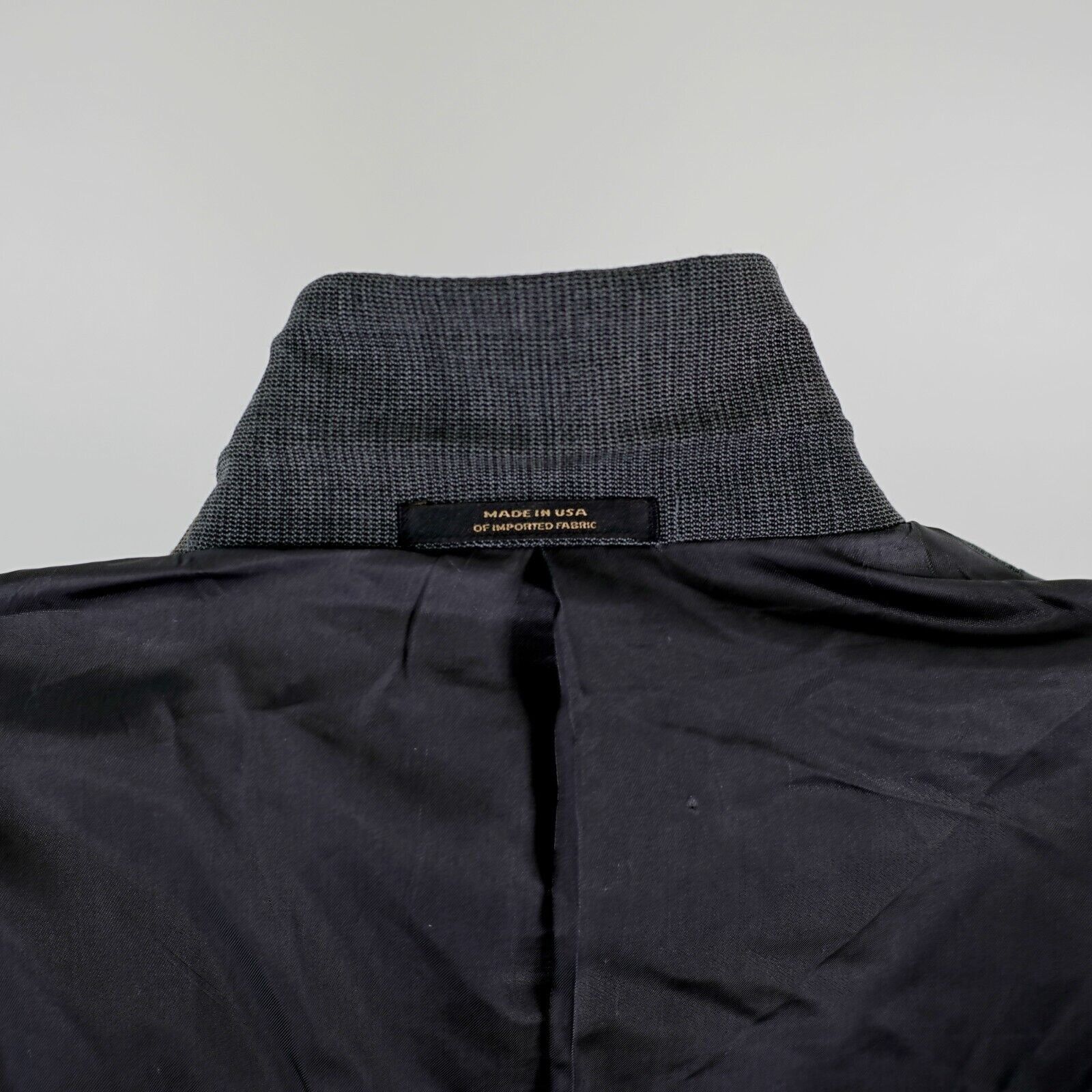 Hart Schaffner Marx Hart Schaffner Marx Wool Gray Honeycomb Check 3 Button Blaze Size 42R - 11 Thumbnail