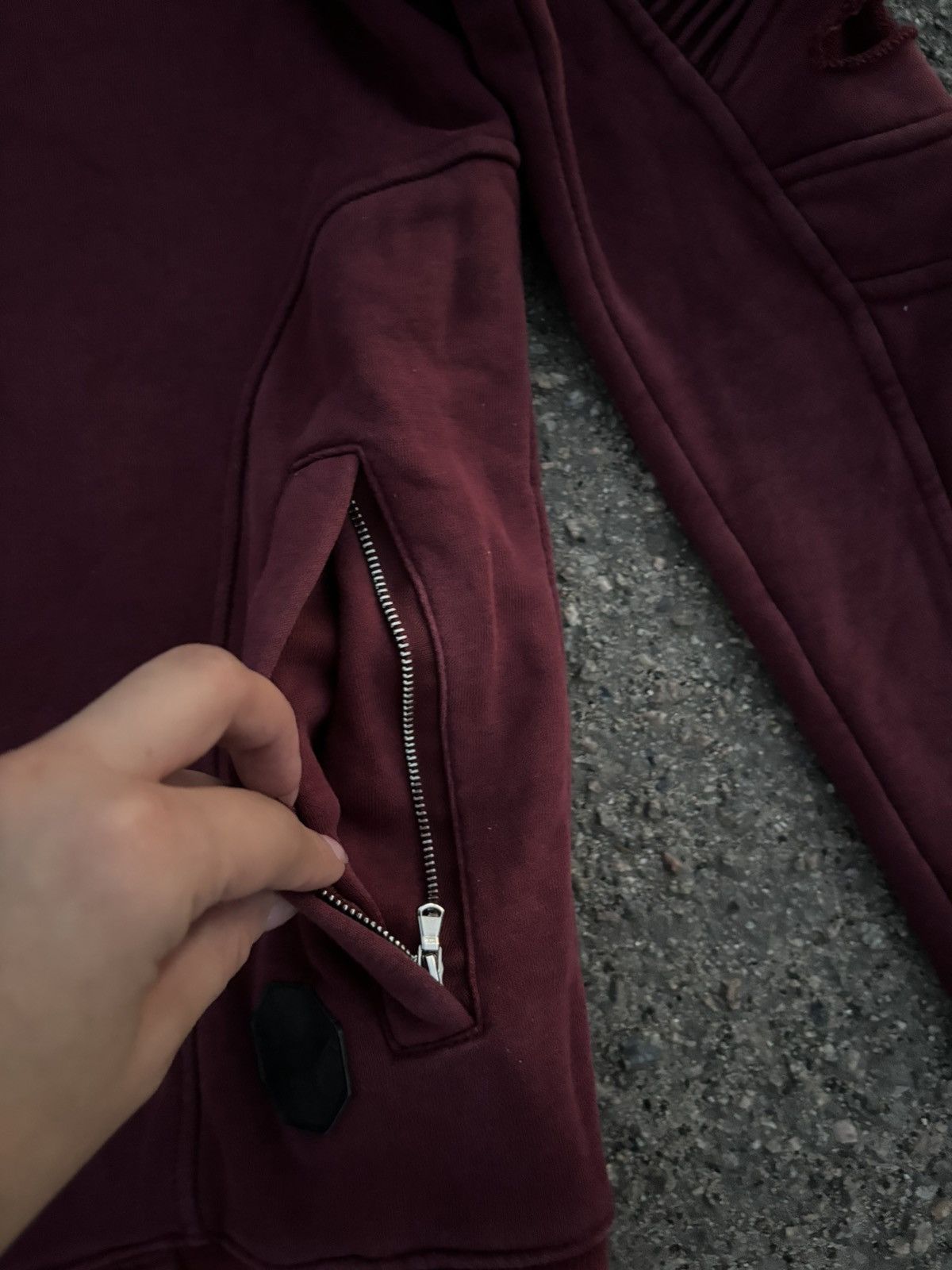 Designer × Vintage Y2k Project X Paris burgundy neoprene jacket Size XS / US 0-2 / IT 36-38 - 4 Thumbnail