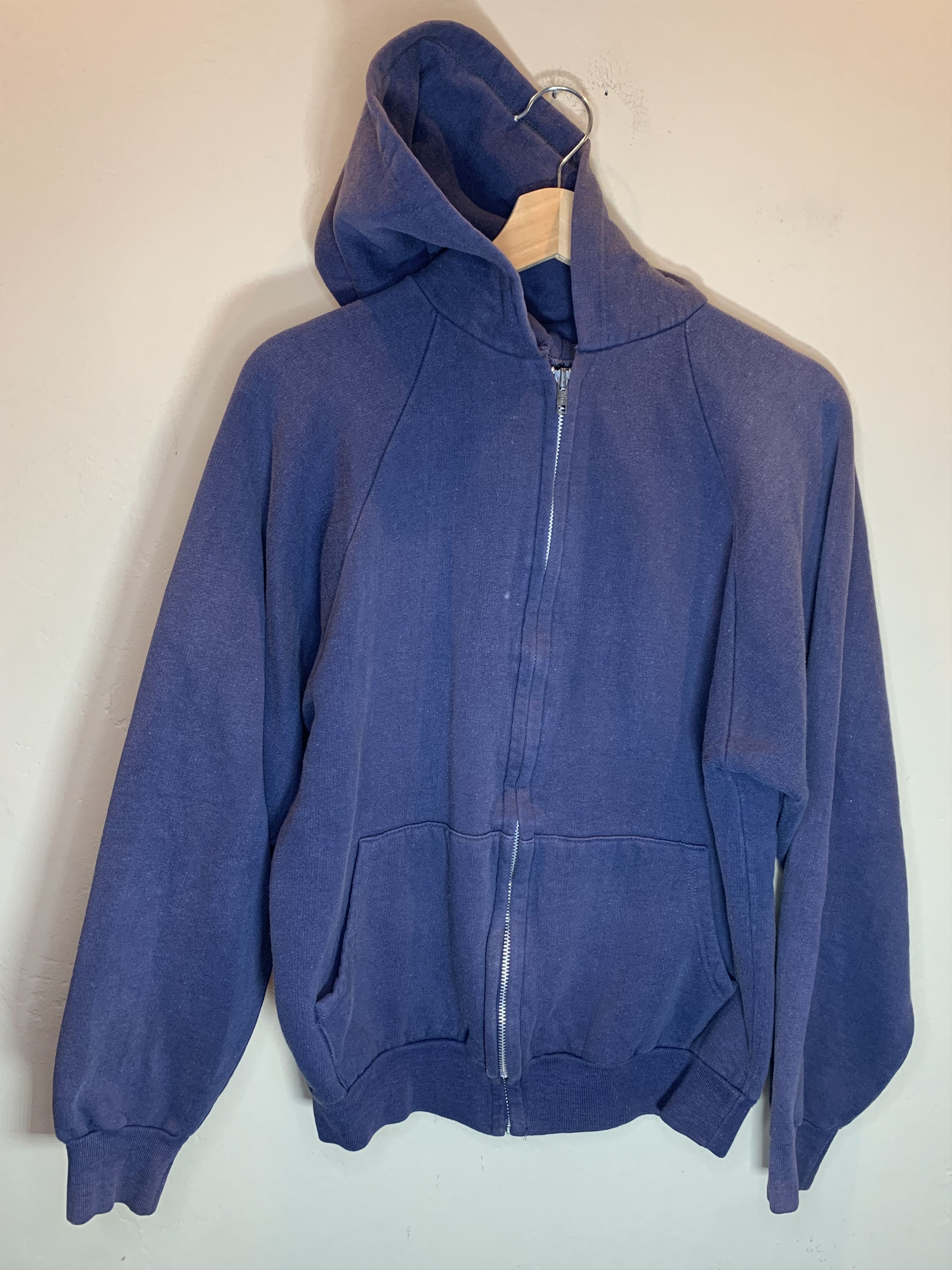 Vintage *RARE* True Vintage 70’s Zip Hoodie Blank Raglan Cut - M Size US M / EU 48-50 / 2 - 1 Thumbnail