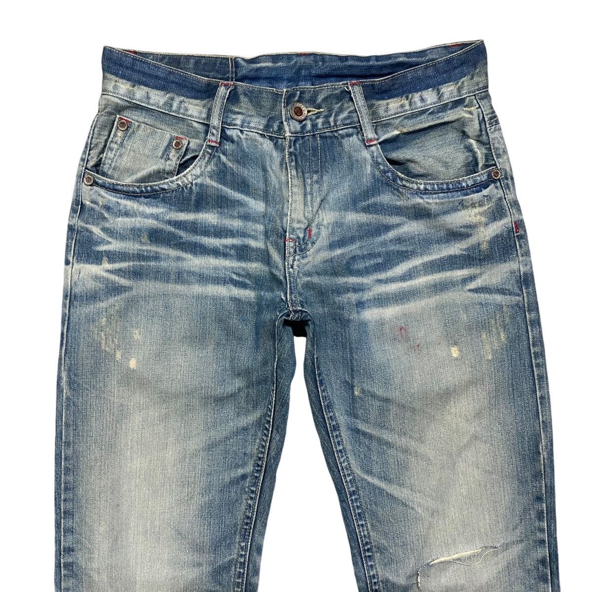 Japanese Brand CRAZY LEOPARD Denim Poker Jeans Ripped Size US 32 / EU 48 - 4 Thumbnail