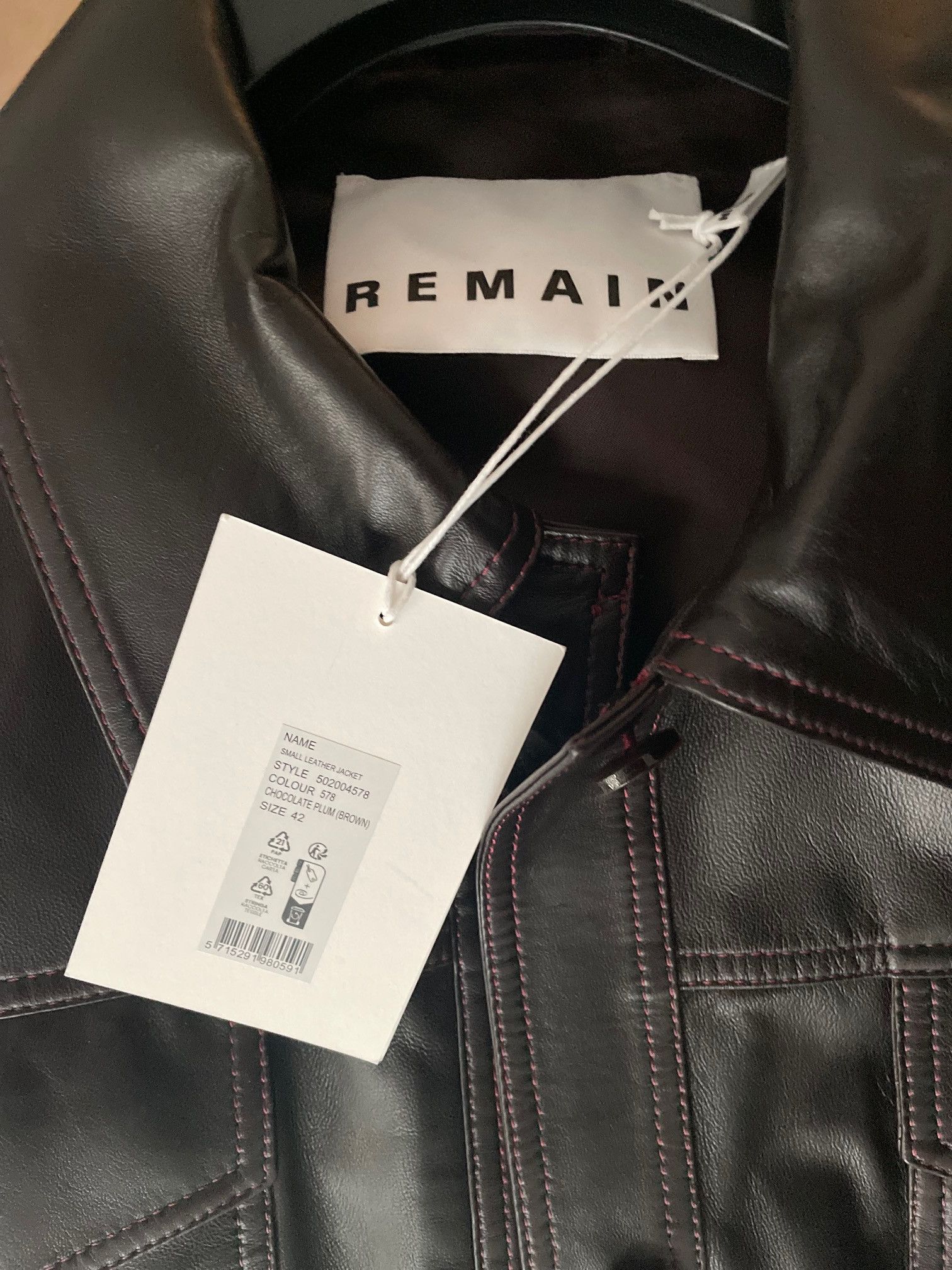 Martin Asbjorn × REMAIN Birger Christensen Remain by Martin Asbjorn small leather bomber jacket 42 L Size M / US 6-8 / IT 42-44 - 5 Thumbnail