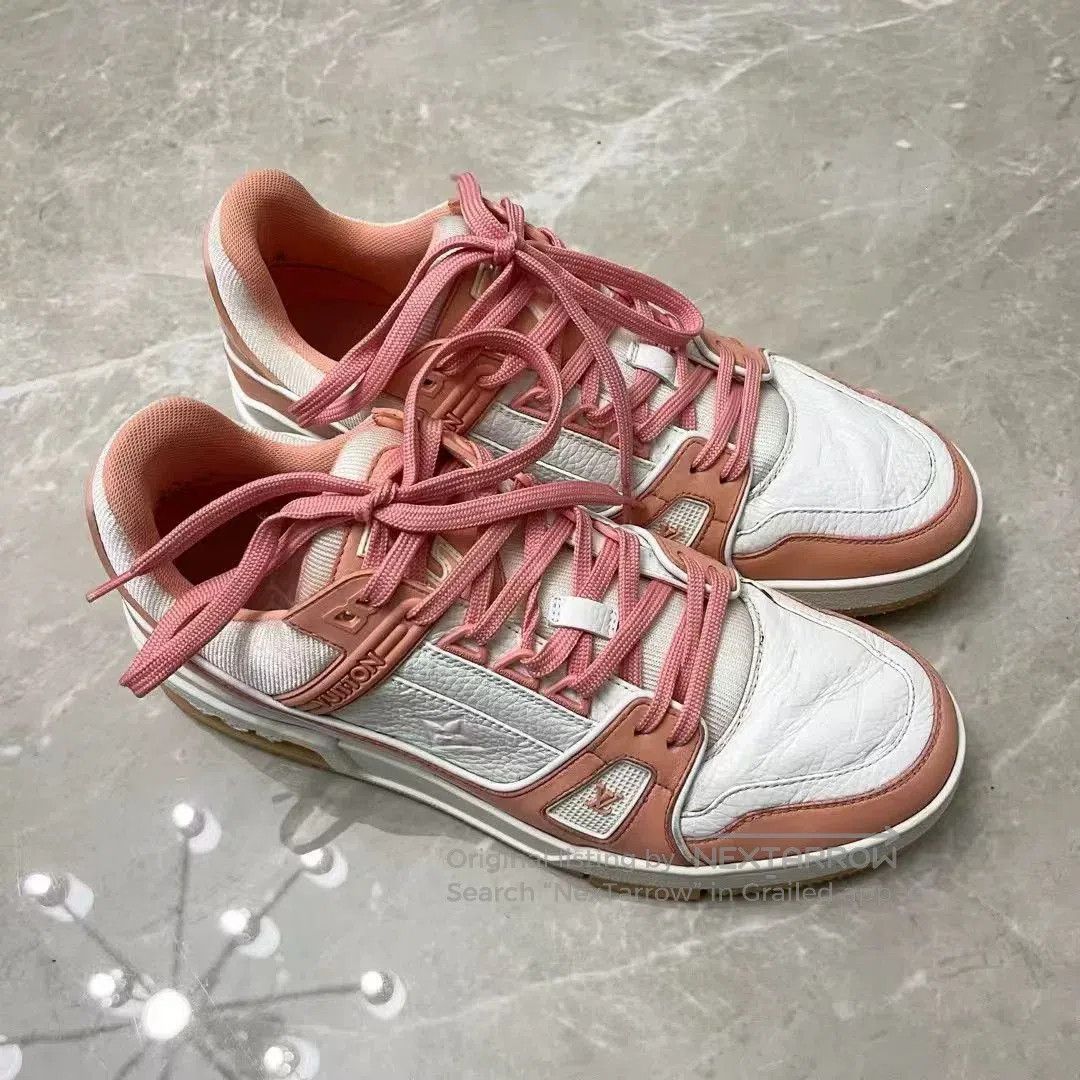 Louis Vuitton Louis Vuitton LV Peach Pink Trainer. Size US 7.5 / IT 37.5 - 4 Thumbnail