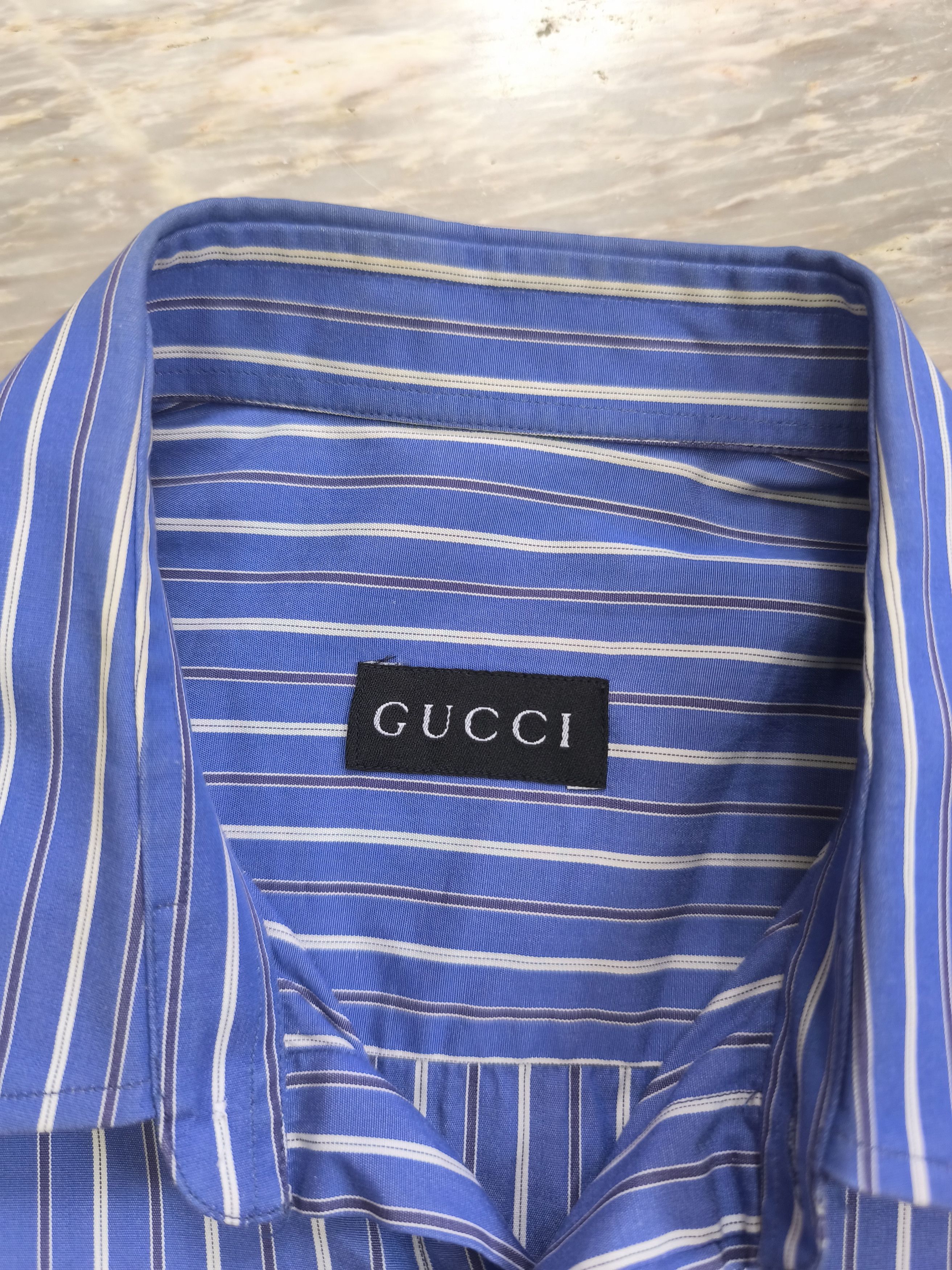 Gucci Gucci Tom Ford - Striped Button Up Shirt Size US XL / EU 56 / 4 - 5 Thumbnail