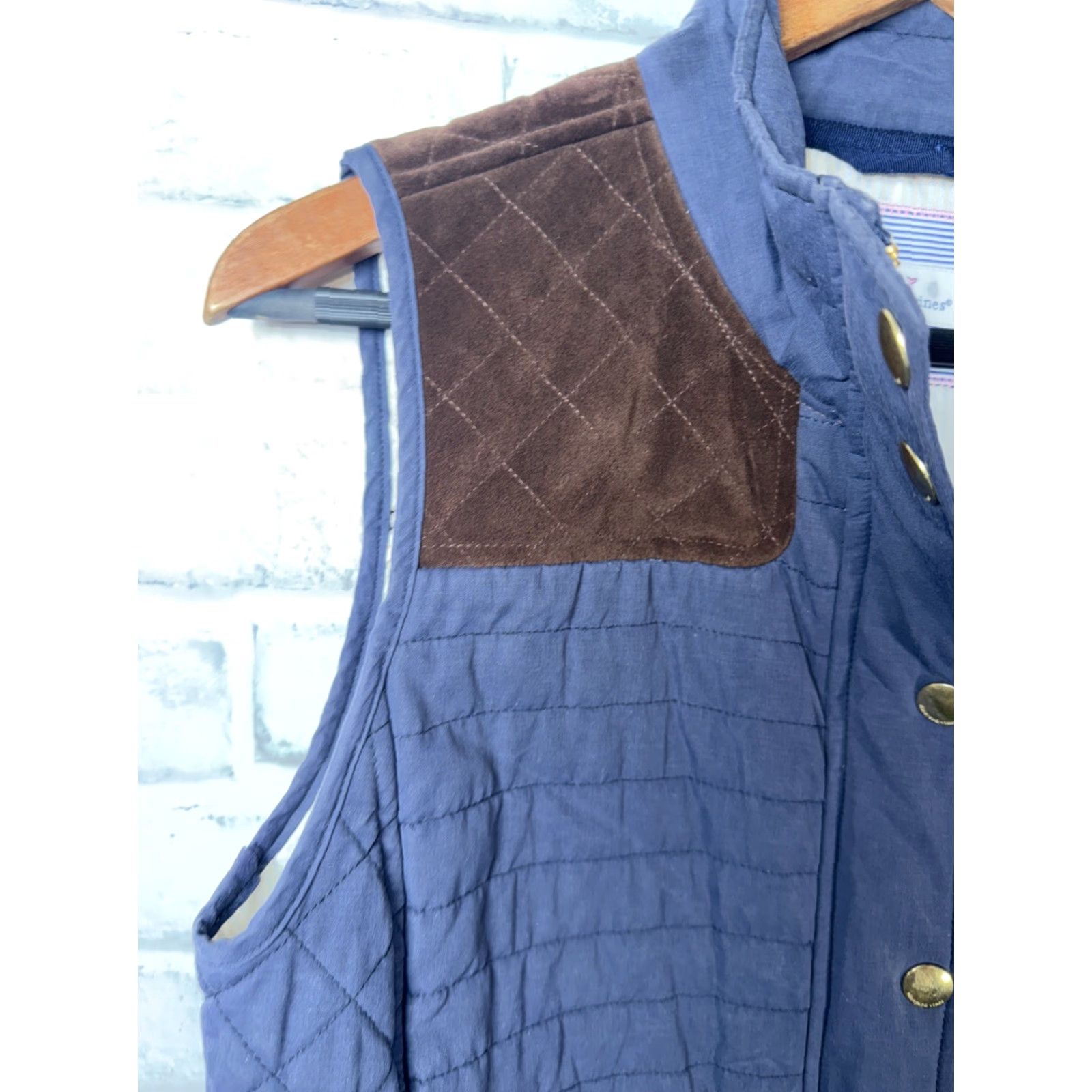 Vineyard Vines Vineyard Vines Quilted Vest Women XS Navy Blue Size XS / US 0-2 / IT 36-38 - 4 Thumbnail