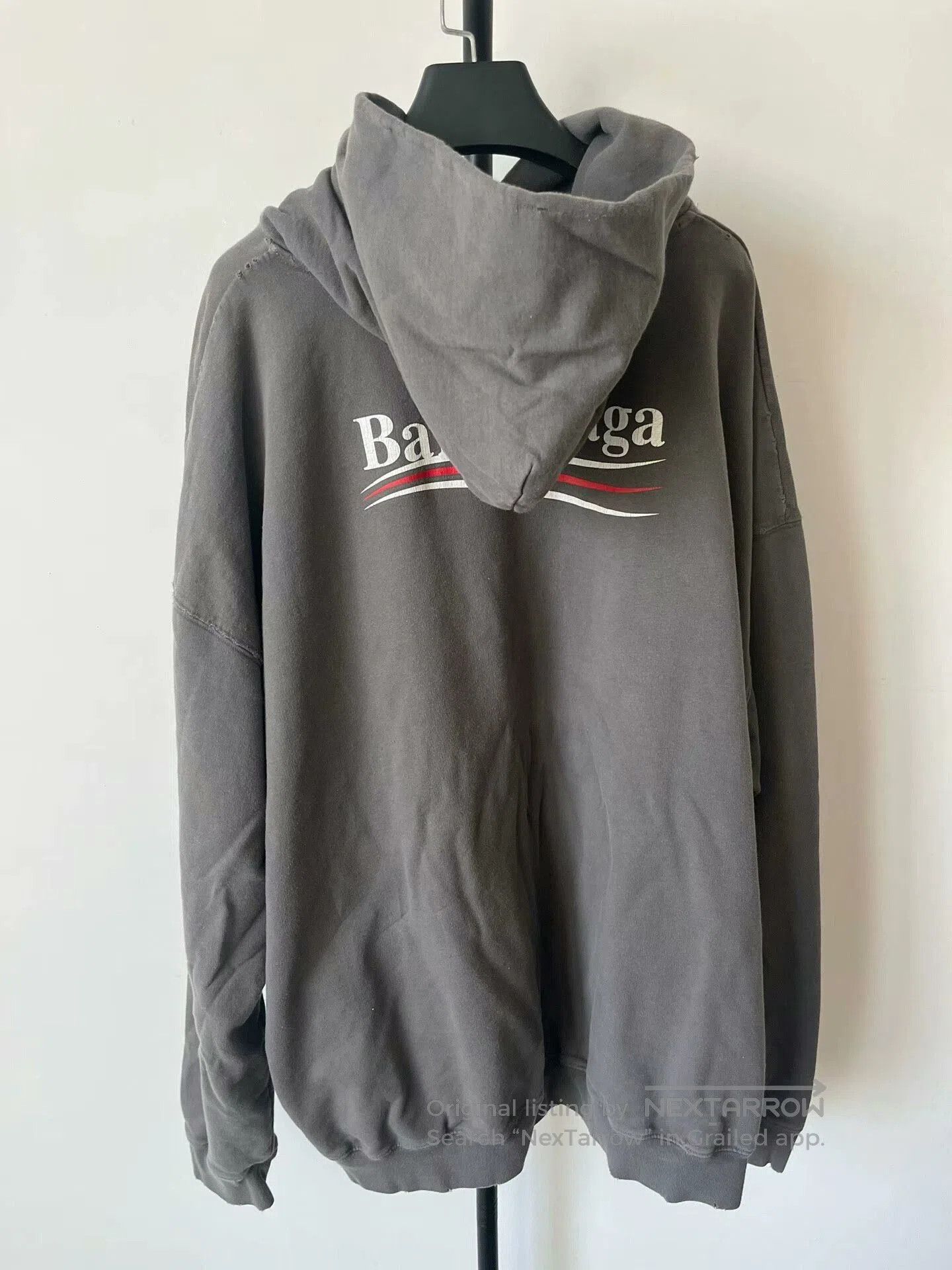 Balenciaga balenciaga logo hoodie in gray color. Size US M / EU 48-50 / 2 - 2 Thumbnail