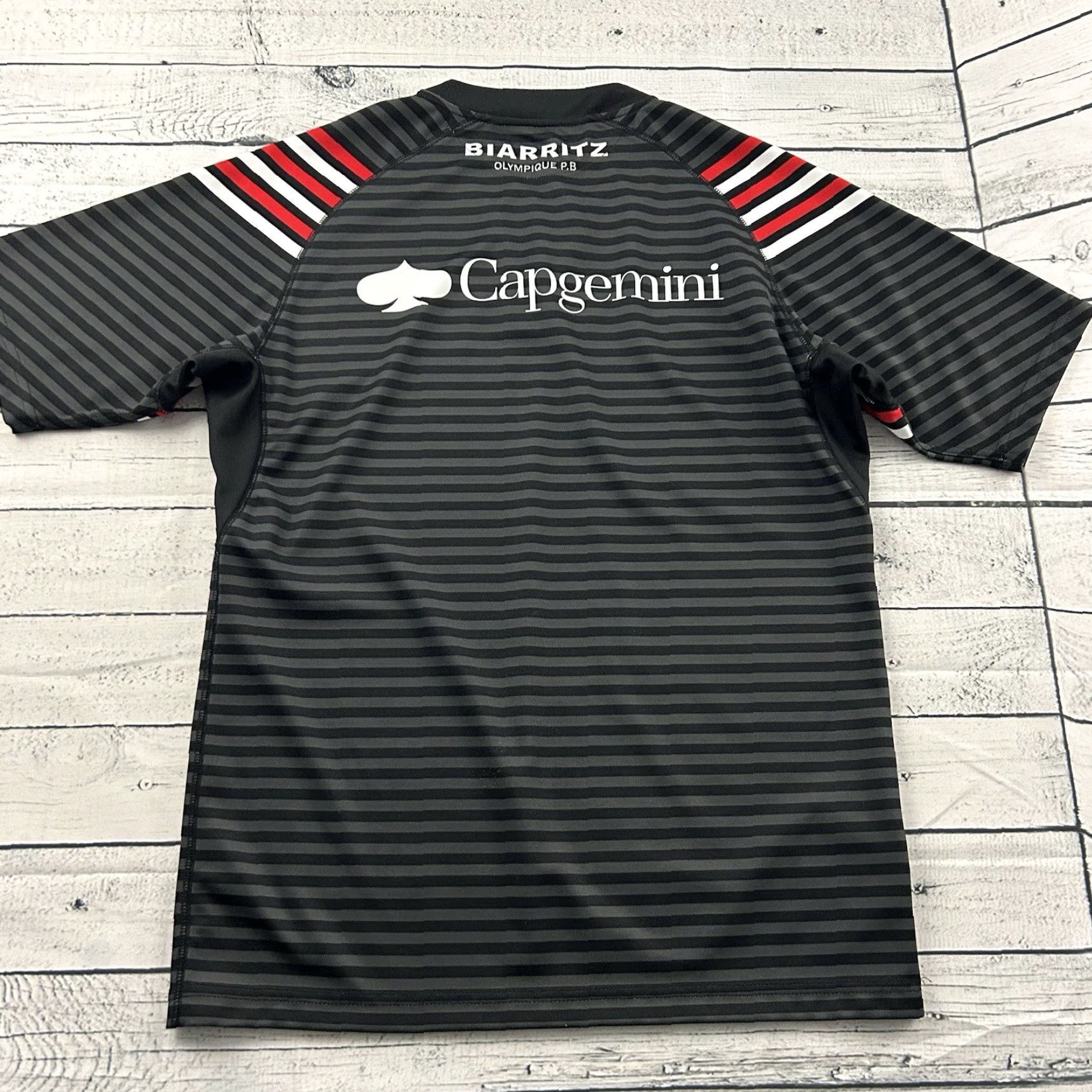Macron Macron Biarritz Short Sleeve Rugby Jersey Shirt Men S Black Size US S / EU 44-46 / 1 - 8 Thumbnail