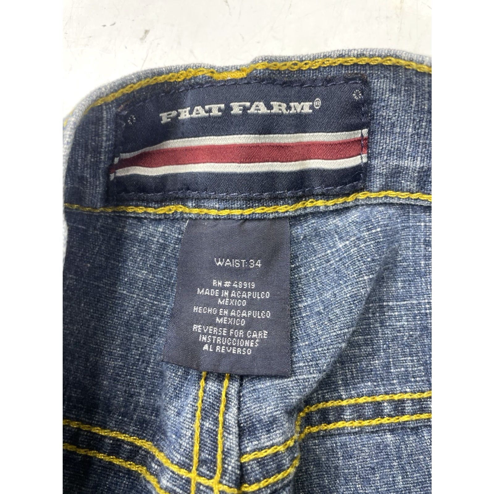 Phat Farm VINTAGE Phat Farm Jorts Cargo Jeans Shorts Men's 34 Denim Blue 90s Pockets Size US 34 / EU 50 - 2 Thumbnail