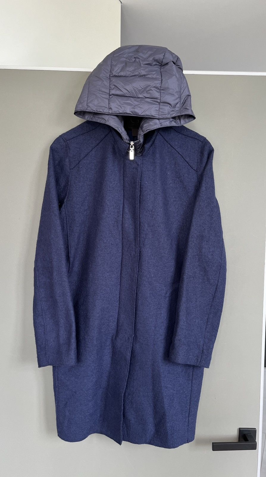 Gimo's Gimos Blue Wool Parka w/ Detachable Down Hood & Vest Size L / US 10 / IT 46 - 3 Thumbnail