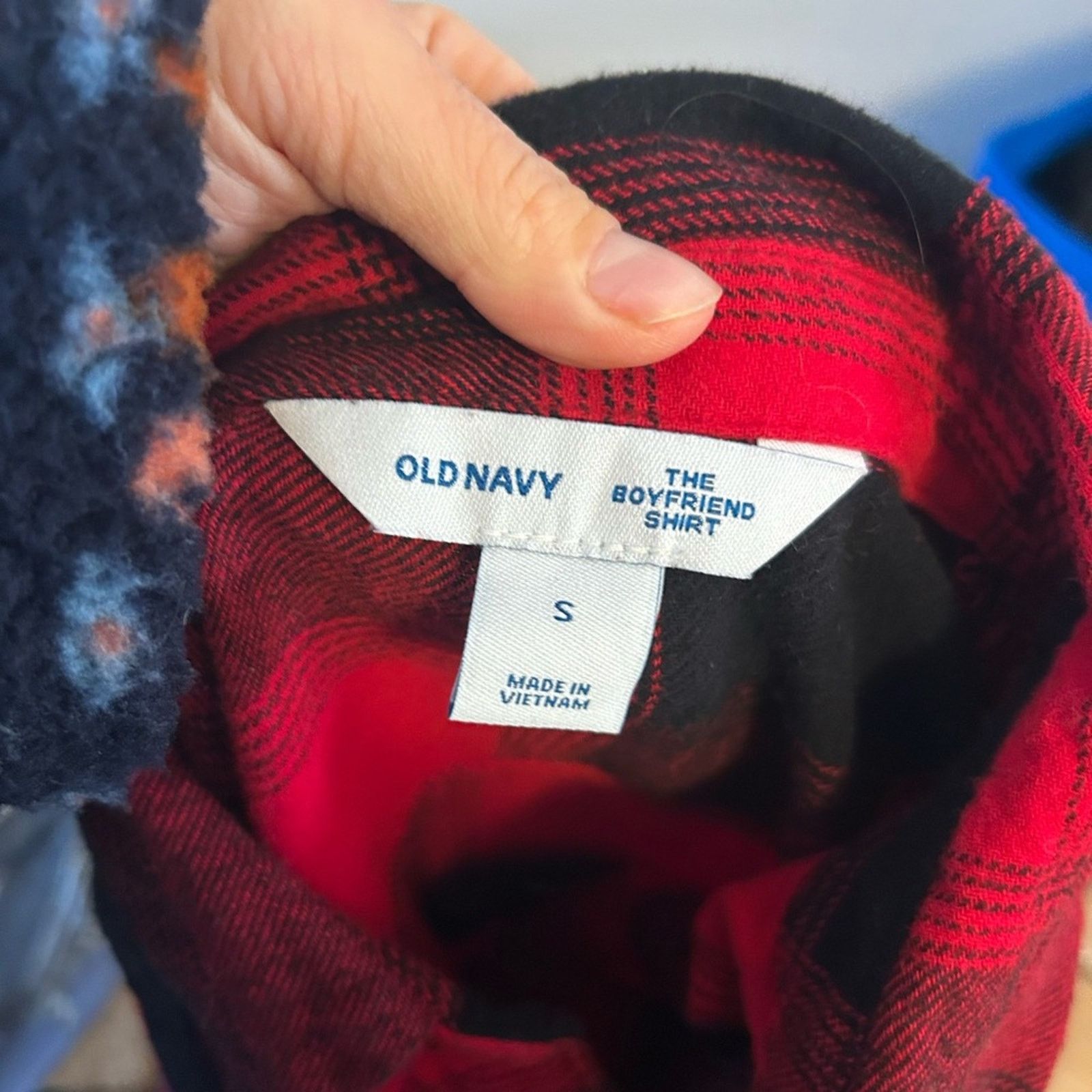 Old Navy Old Navy Red Buffalo Plaid Boyfriend Flannel Size S / US 4 / IT 40 - 3 Thumbnail