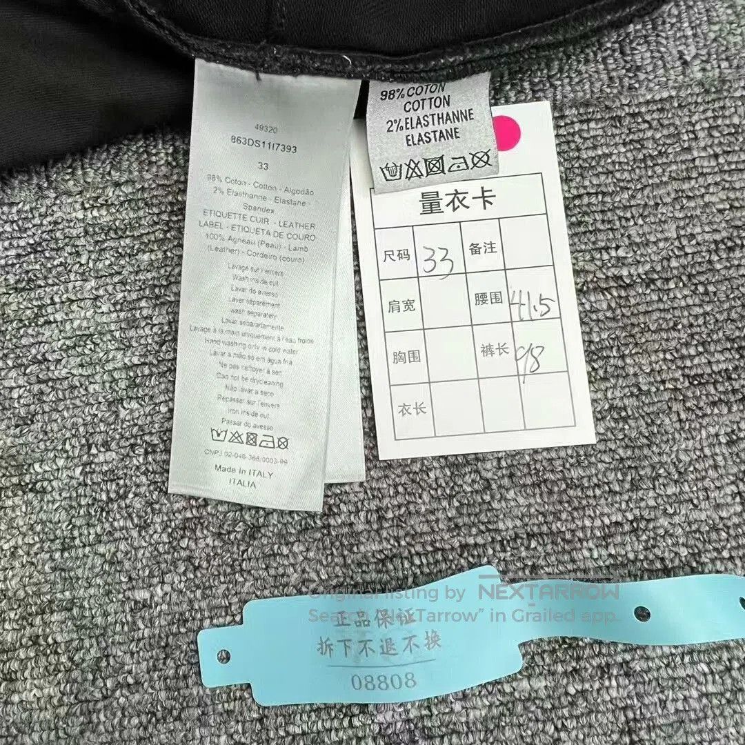 Dior classic black logo print jeans by Dior. Size US 33 - 5 Thumbnail