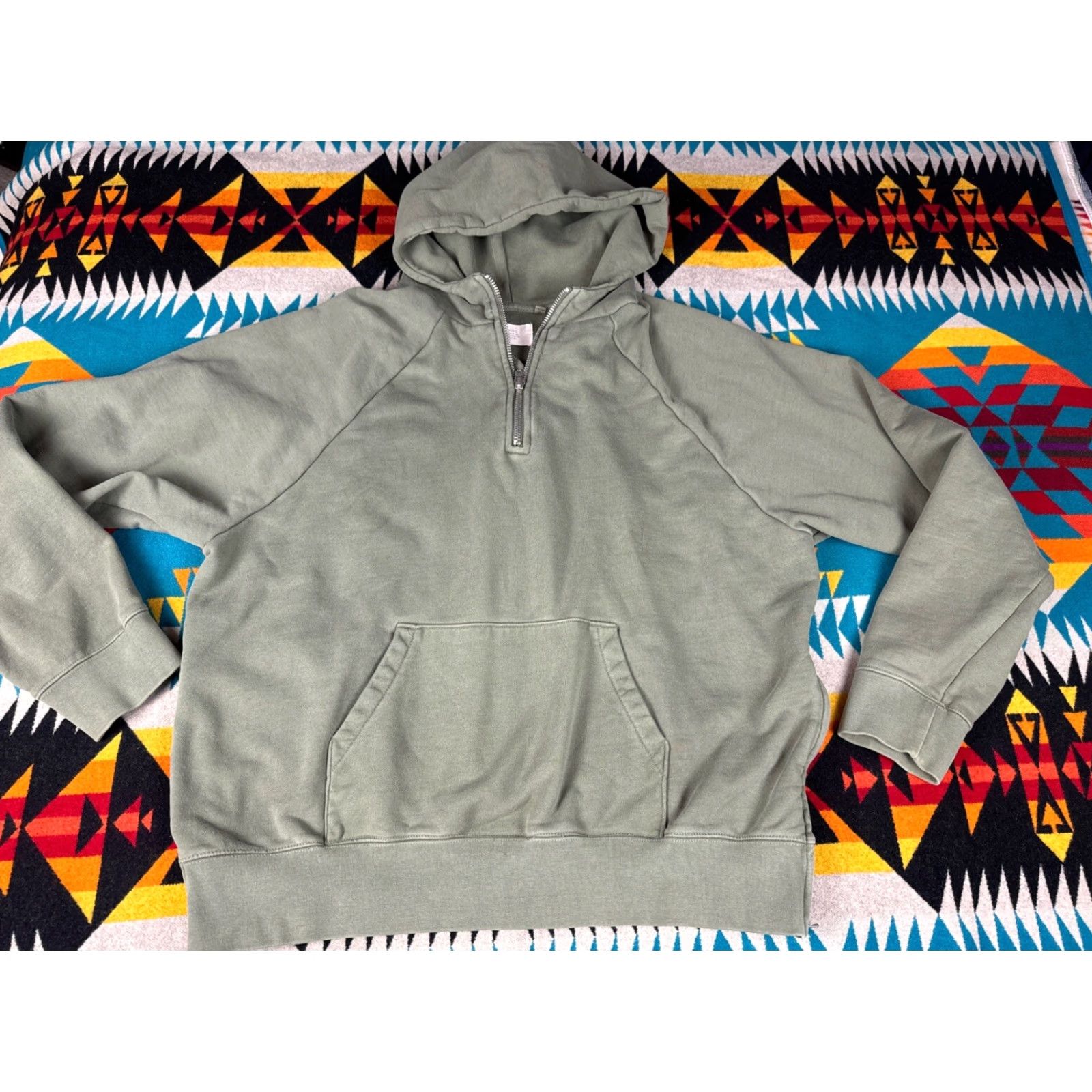 Fear of God FOG Fear Of God Olive Green 1/4 Zip Hoodie Sweatshirt Sz L Men Pullover Season Two 2017 Size US L / EU 52-54 / 3 - 3 Thumbnail