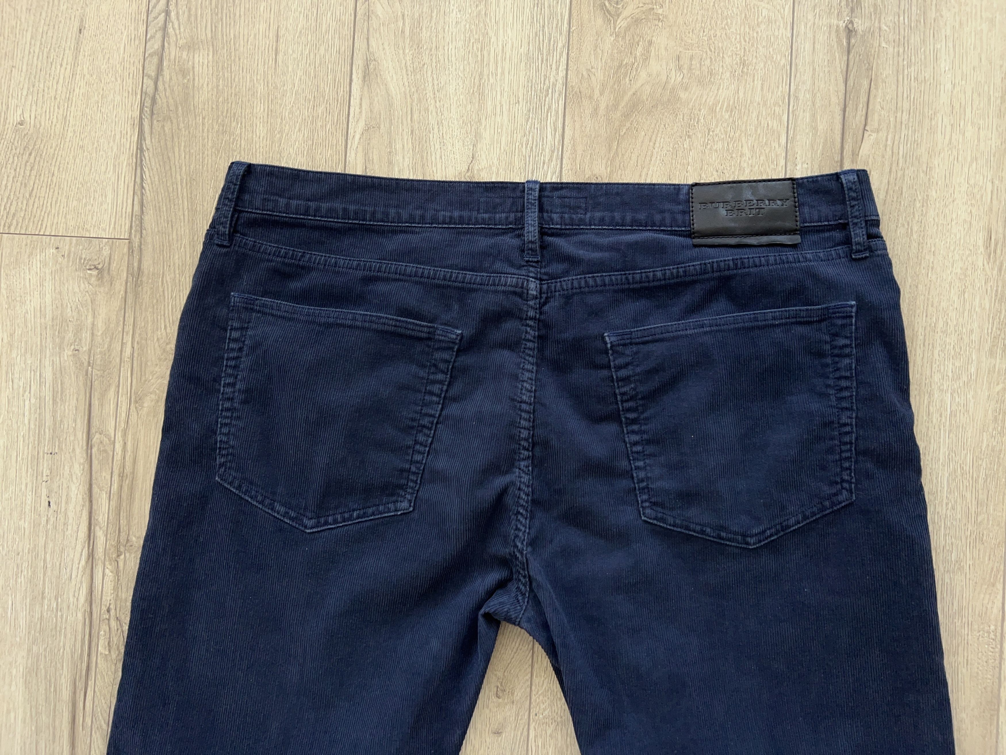 Burberry × Designer Brit Corduroy Chino Pants Trousers Navy Blue Size W35 L34 Size US 35 - 16 Thumbnail