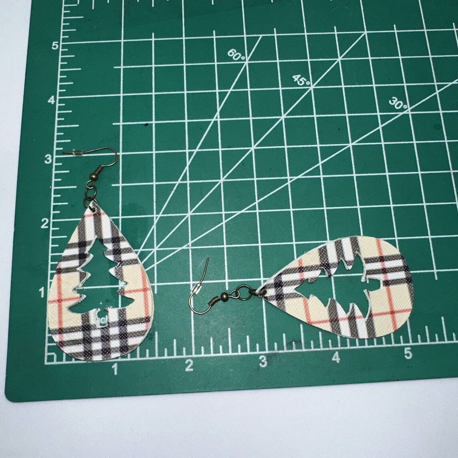 Other Christmas Tree Teardrop Earrings Hoop Dangling Handmade Size ONE SIZE - 2 Thumbnail