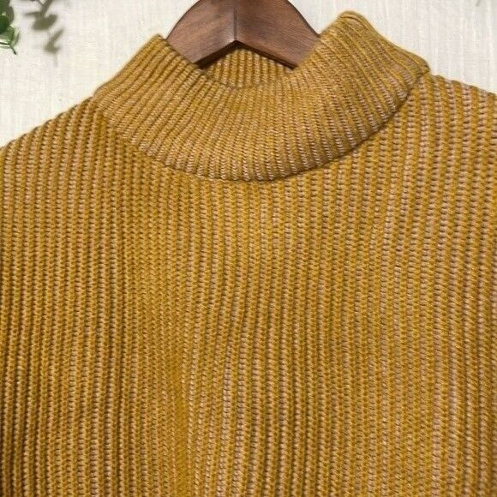 Topshop Top Shop Sweater Womens 4/6 NWT MockNeck Oversized Yellow Size S / US 4 / IT 40 - 4 Thumbnail